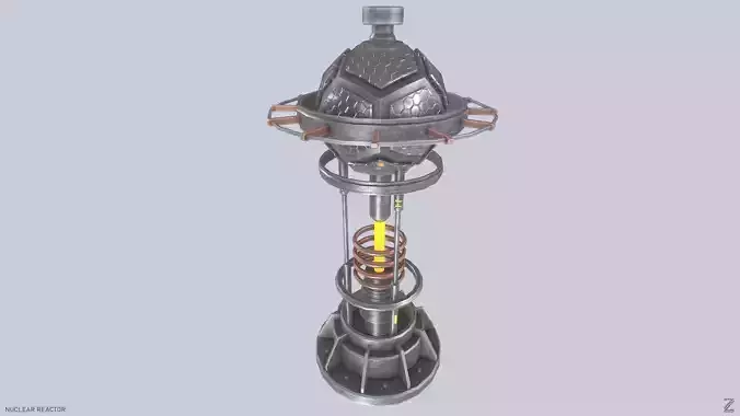 Nuclear reactor Low-poly 3D model