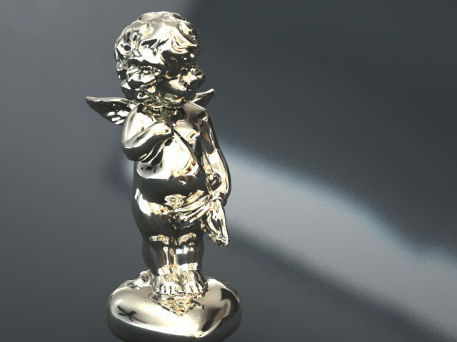 angel pendant zbrush version  3D print model_5