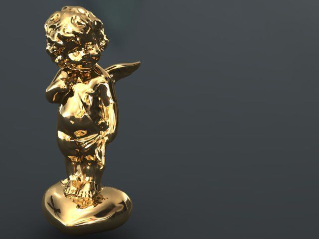 angel pendant zbrush version  3D print model_3
