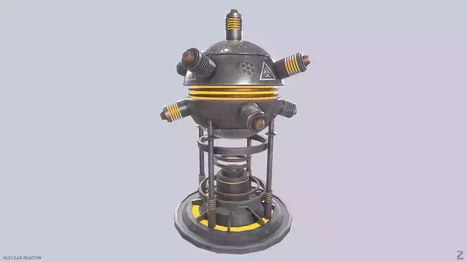 Nuclear reactor Low-poly 3D model