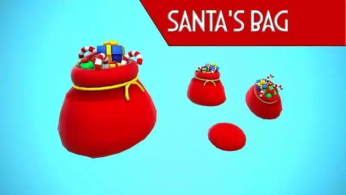 SANTAS BAG CHRISTMAS CARTOON STYLIZED