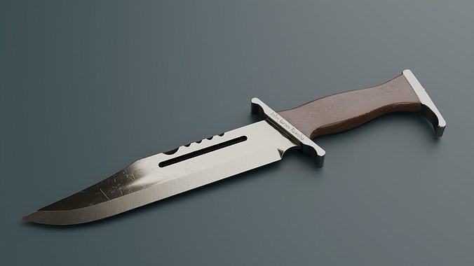 Hunting knife Low-poly 3D model