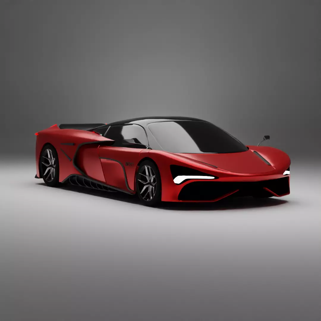 High Poly Concept Car - 707GT 3D model