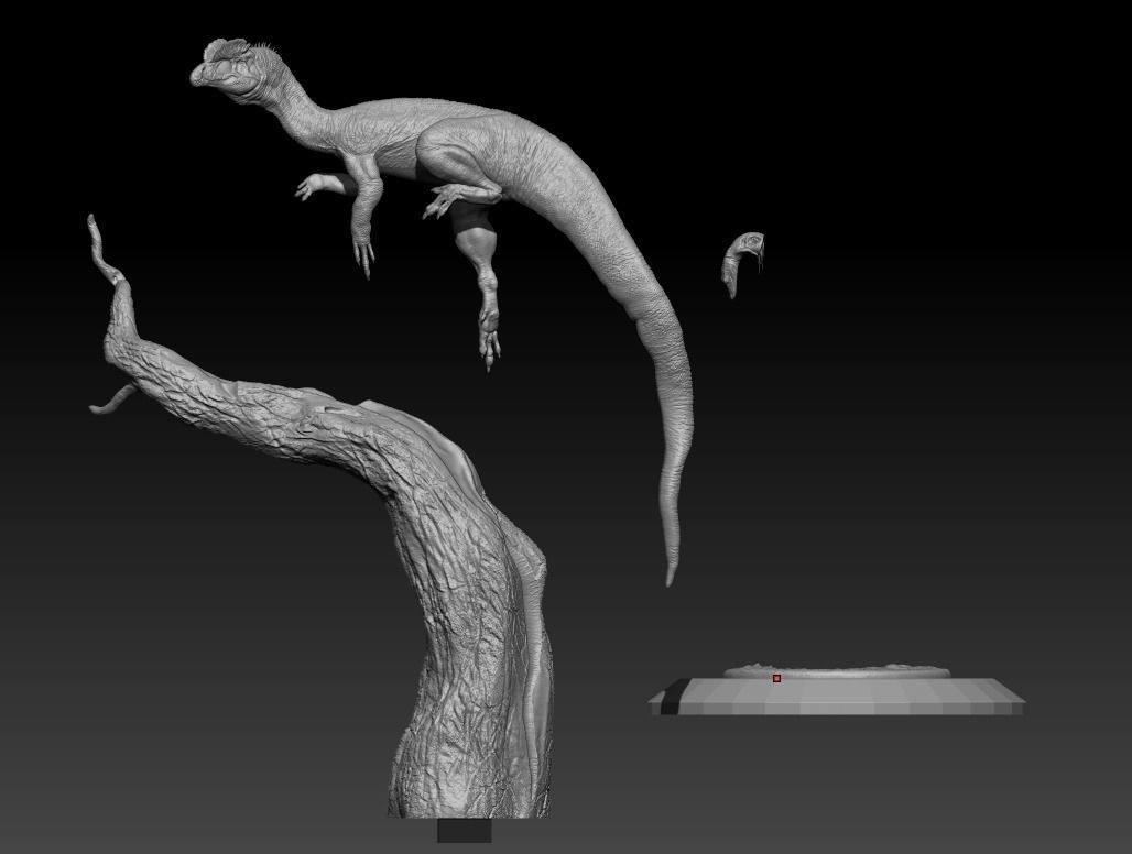Dilophosaurus wheterilli 3D print model_6