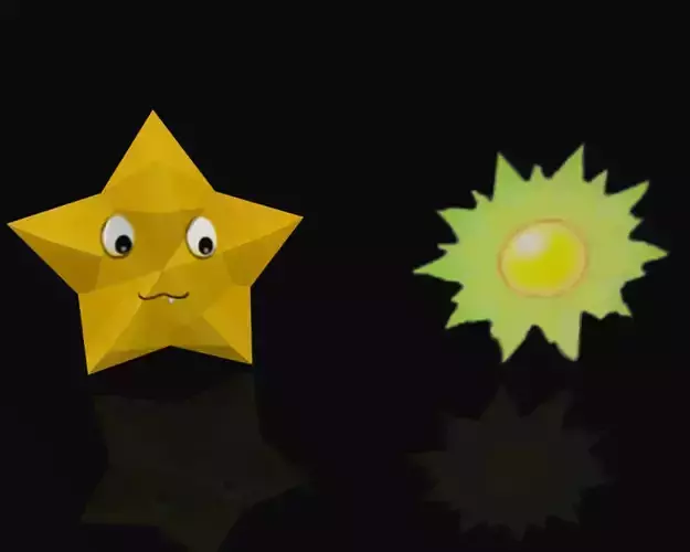 Cartoon Sun Star