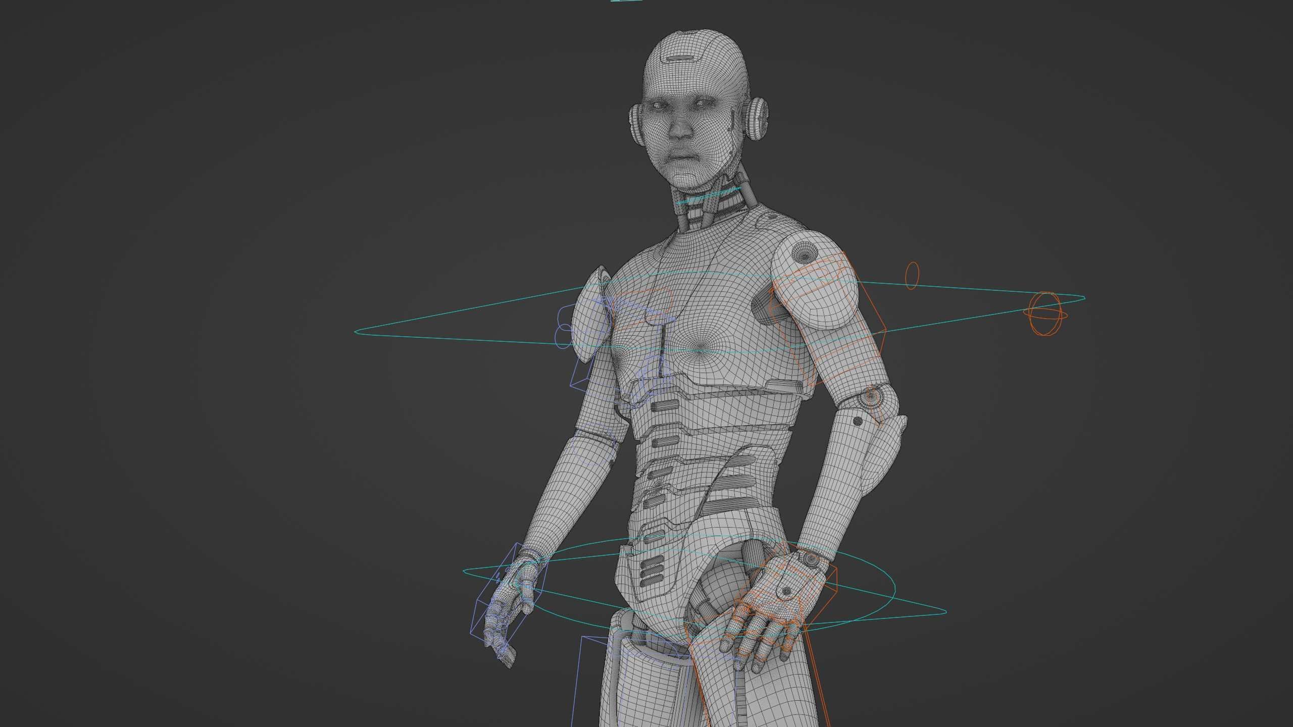 ANDROID M-3000  Rigged for Unreal Engine - Unity - MIXAMO  3D model_42