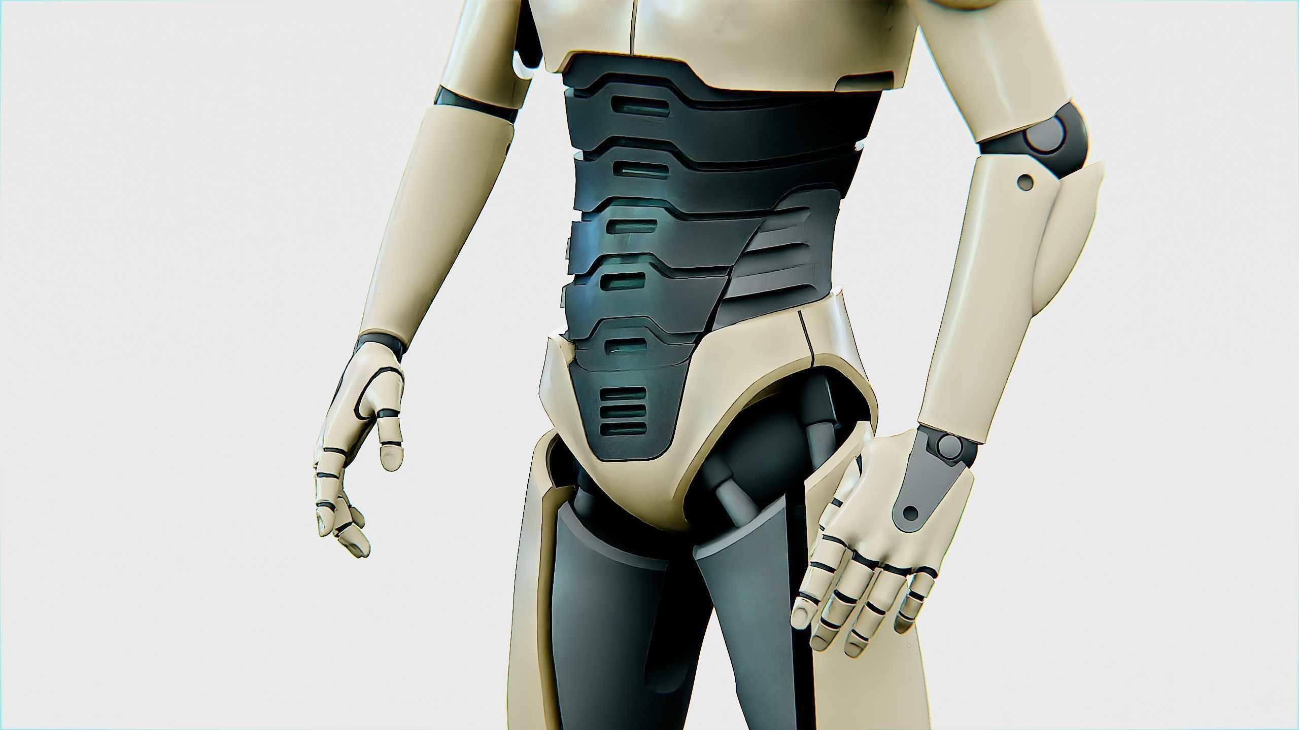 ANDROID M-3000  Rigged for Unreal Engine - Unity - MIXAMO  3D model_20