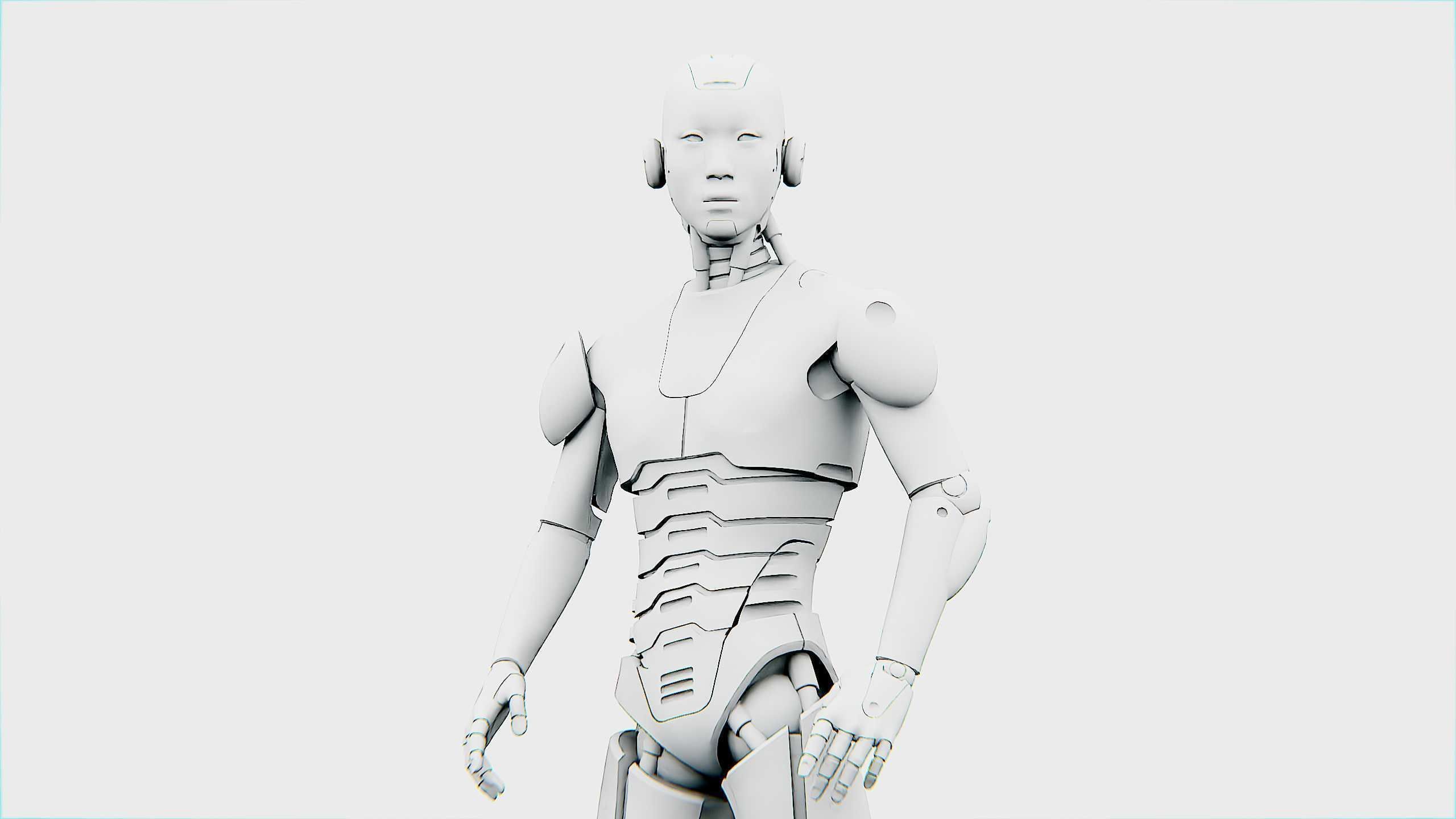 ANDROID M-3000  Rigged for Unreal Engine - Unity - MIXAMO  3D model_36