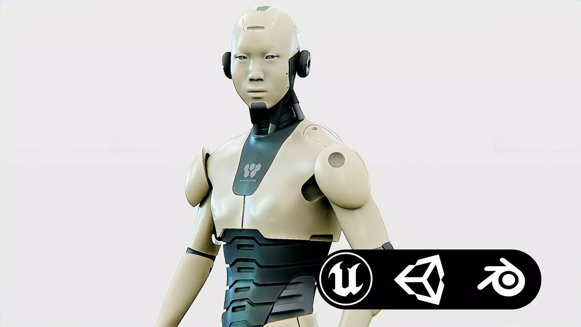ANDROID M-3000  Rigged for Unreal Engine - Unity - MIXAMO  3D model_0