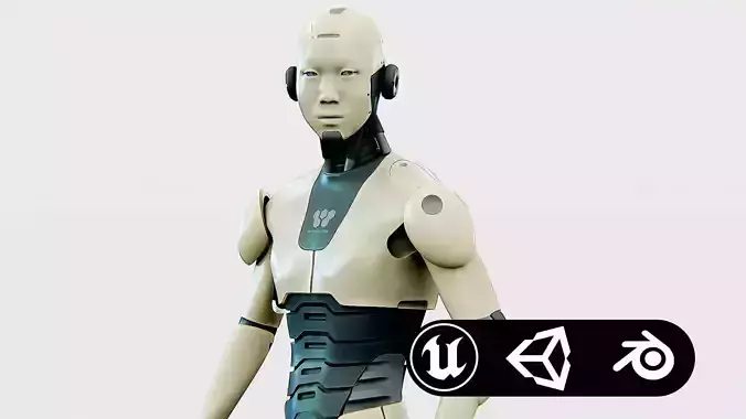 ANDROID M-3000  Rigged for Unreal Engine - Unity - MIXAMO  3D model