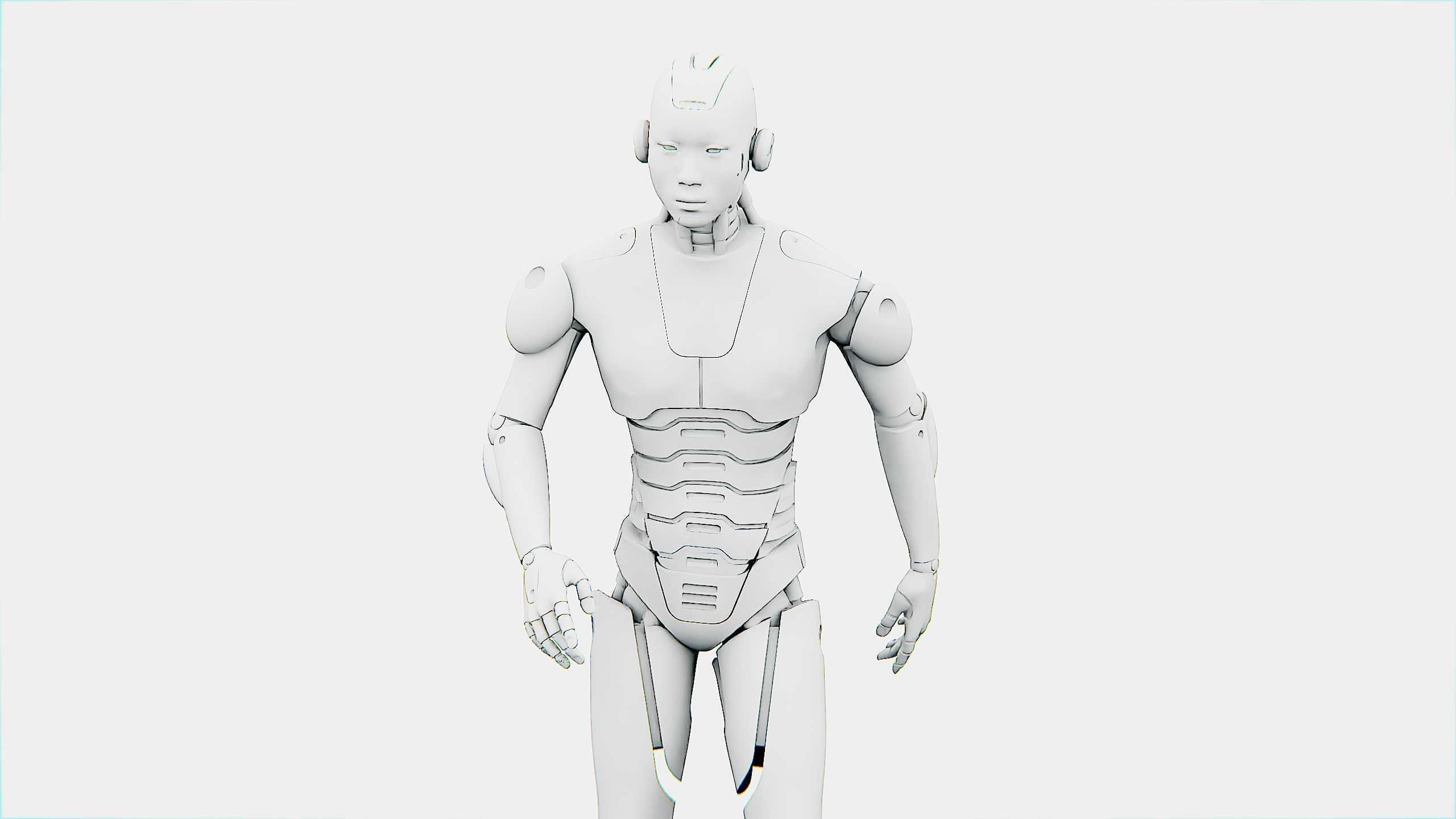 ANDROID M-3000  Rigged for Unreal Engine - Unity - MIXAMO  3D model_35