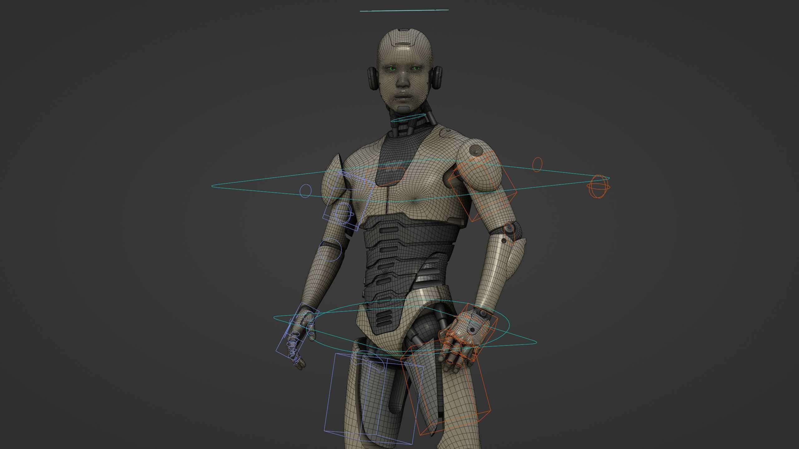 ANDROID M-3000  Rigged for Unreal Engine - Unity - MIXAMO  3D model_37