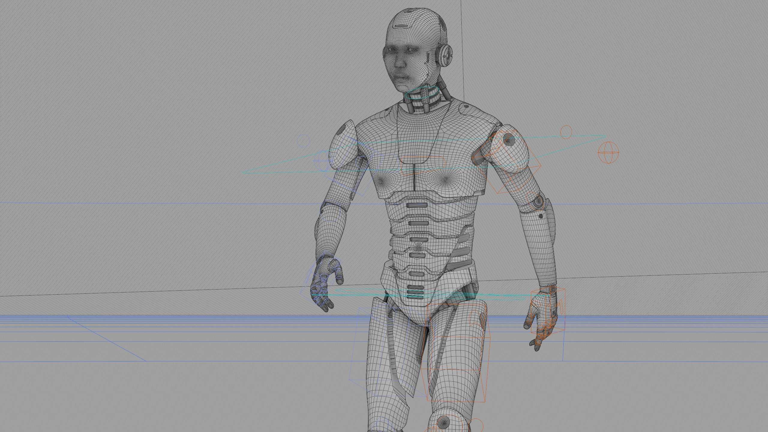 ANDROID M-3000  Rigged for Unreal Engine - Unity - MIXAMO  3D model_40