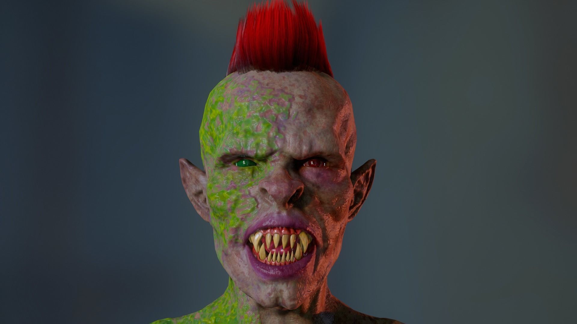 18 Eyes of Monsters and Zombies Low-poly 3D model_8