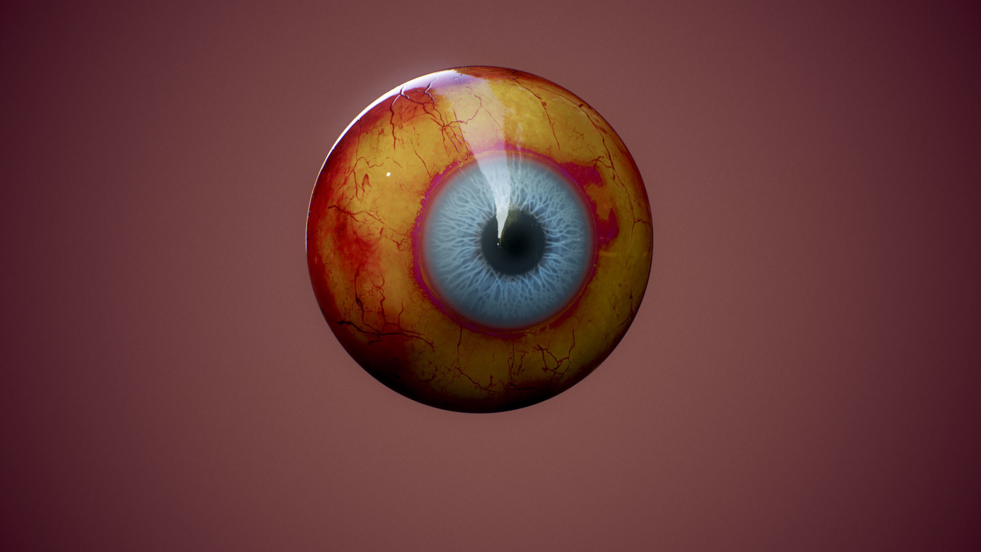18 Eyes of Monsters and Zombies Low-poly 3D model_6