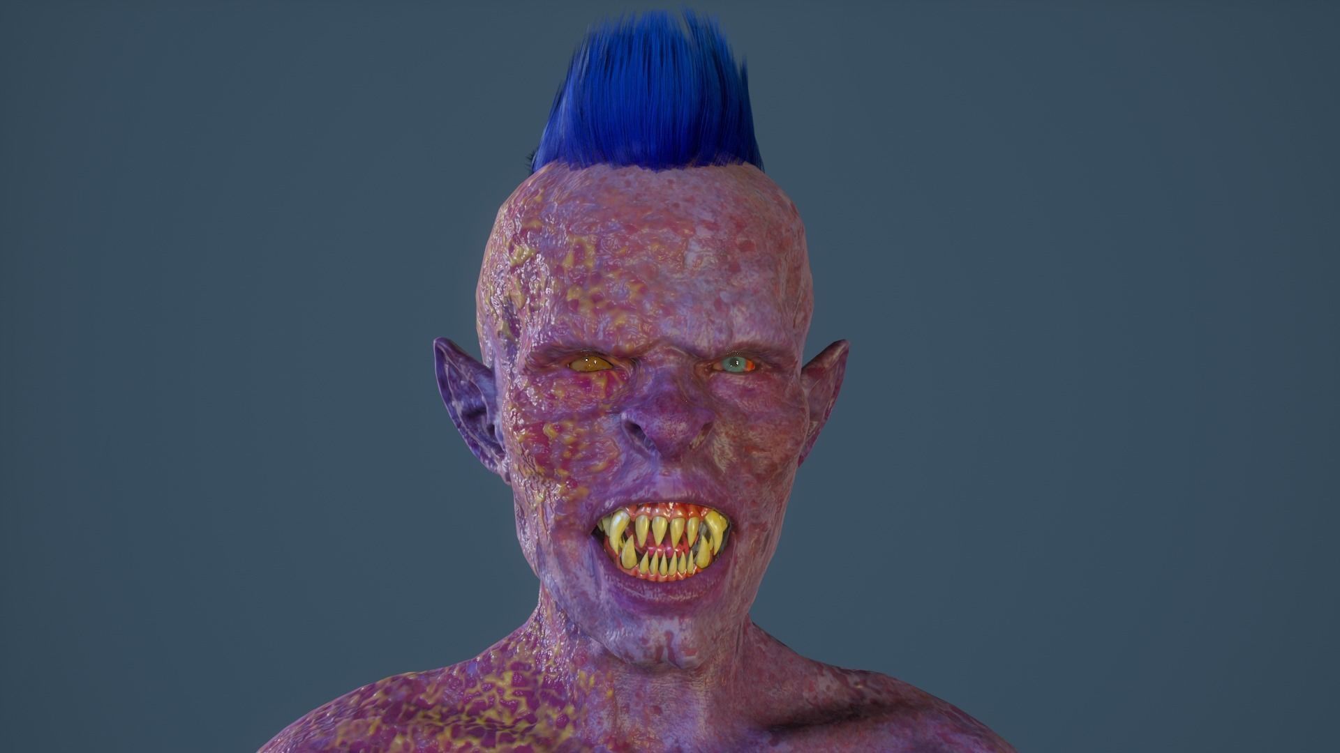 18 Eyes of Monsters and Zombies Low-poly 3D model_2