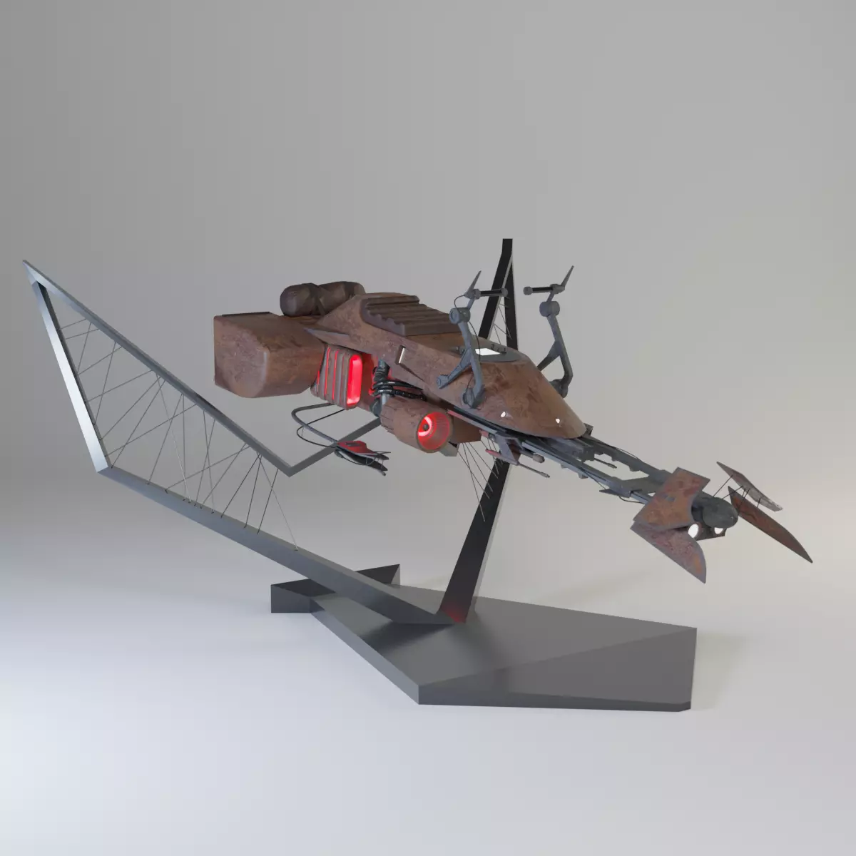 Speeder Bike from The Mandalorian Free 3D model