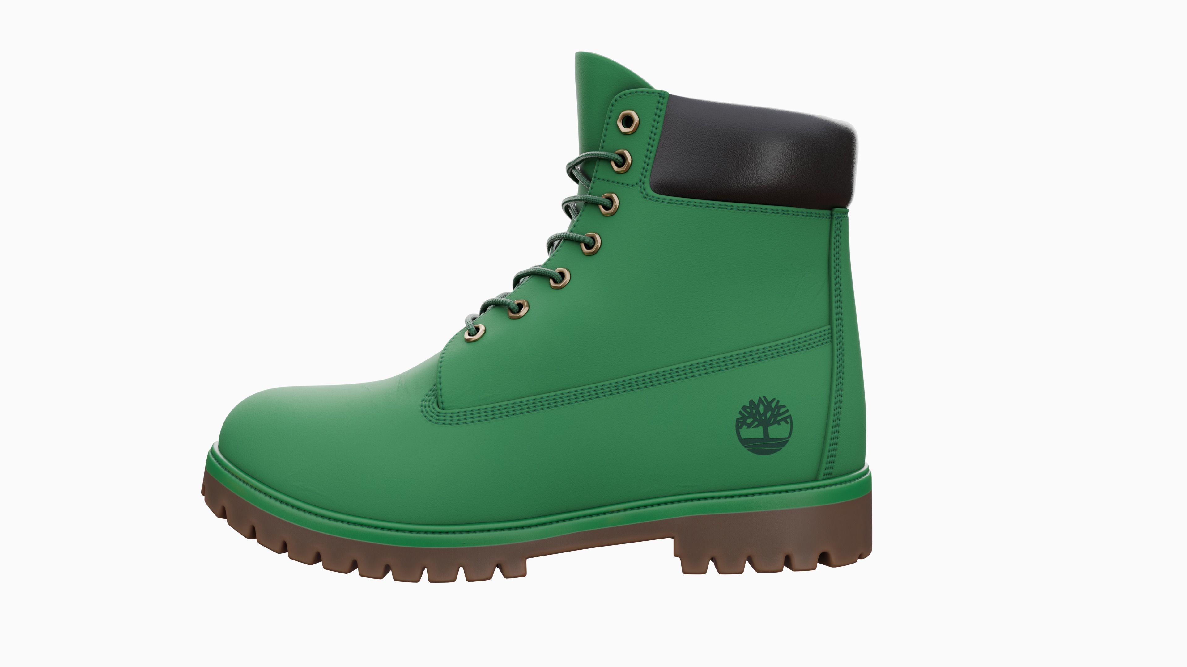 Timberland boots Low-poly 3D model_37