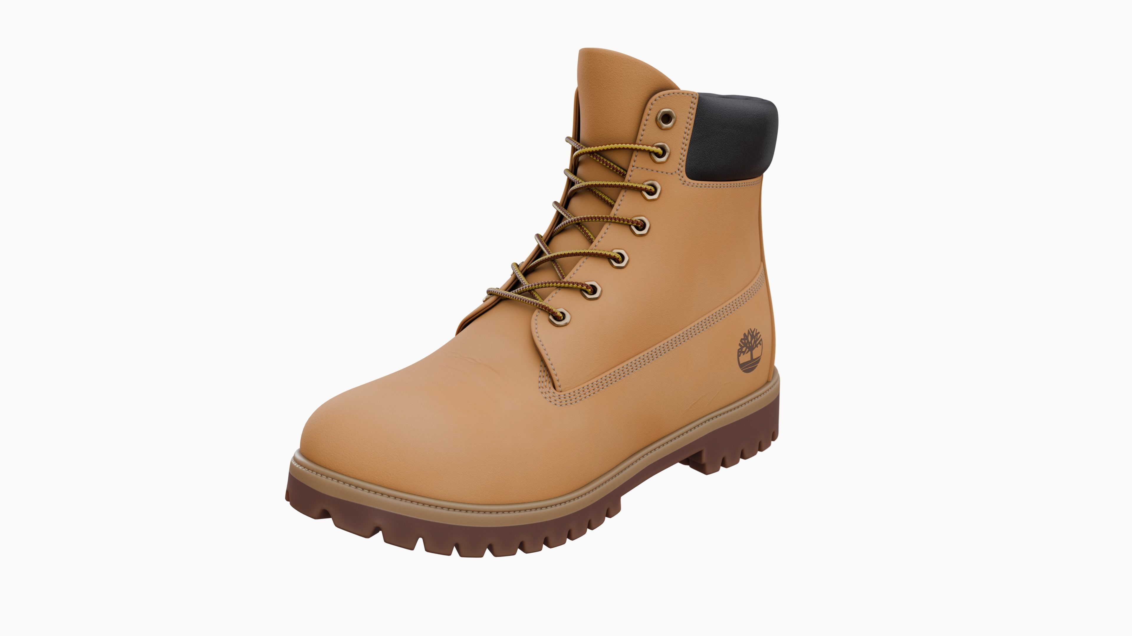 Timberland boots Low-poly 3D model_16
