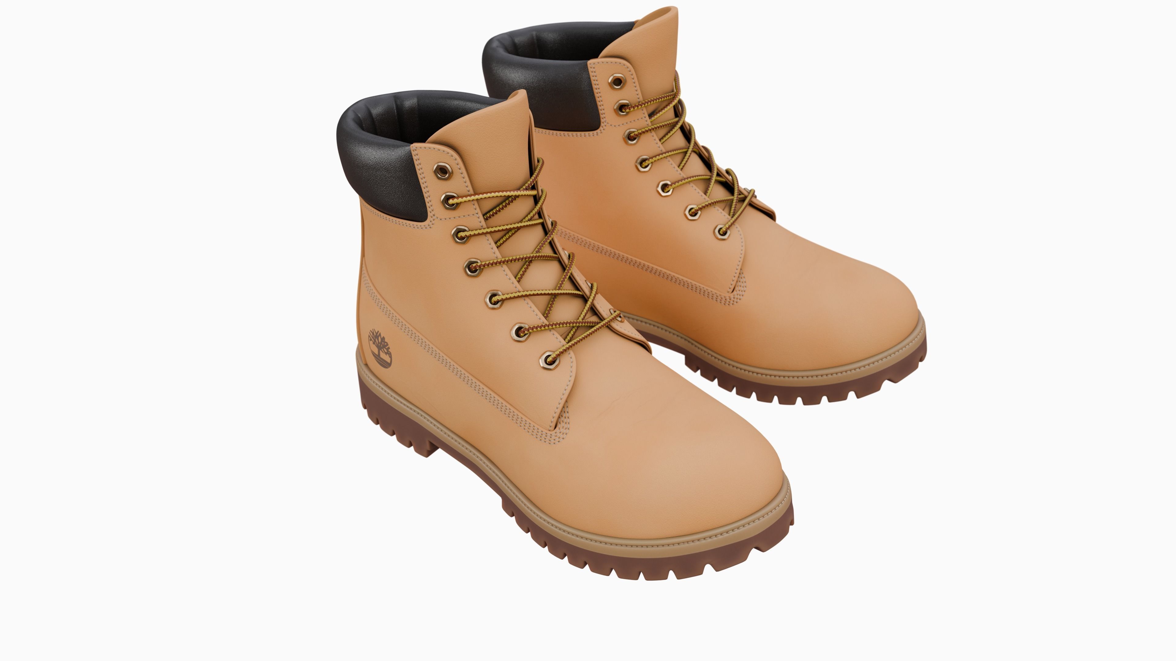Timberland boots Low-poly 3D model_31