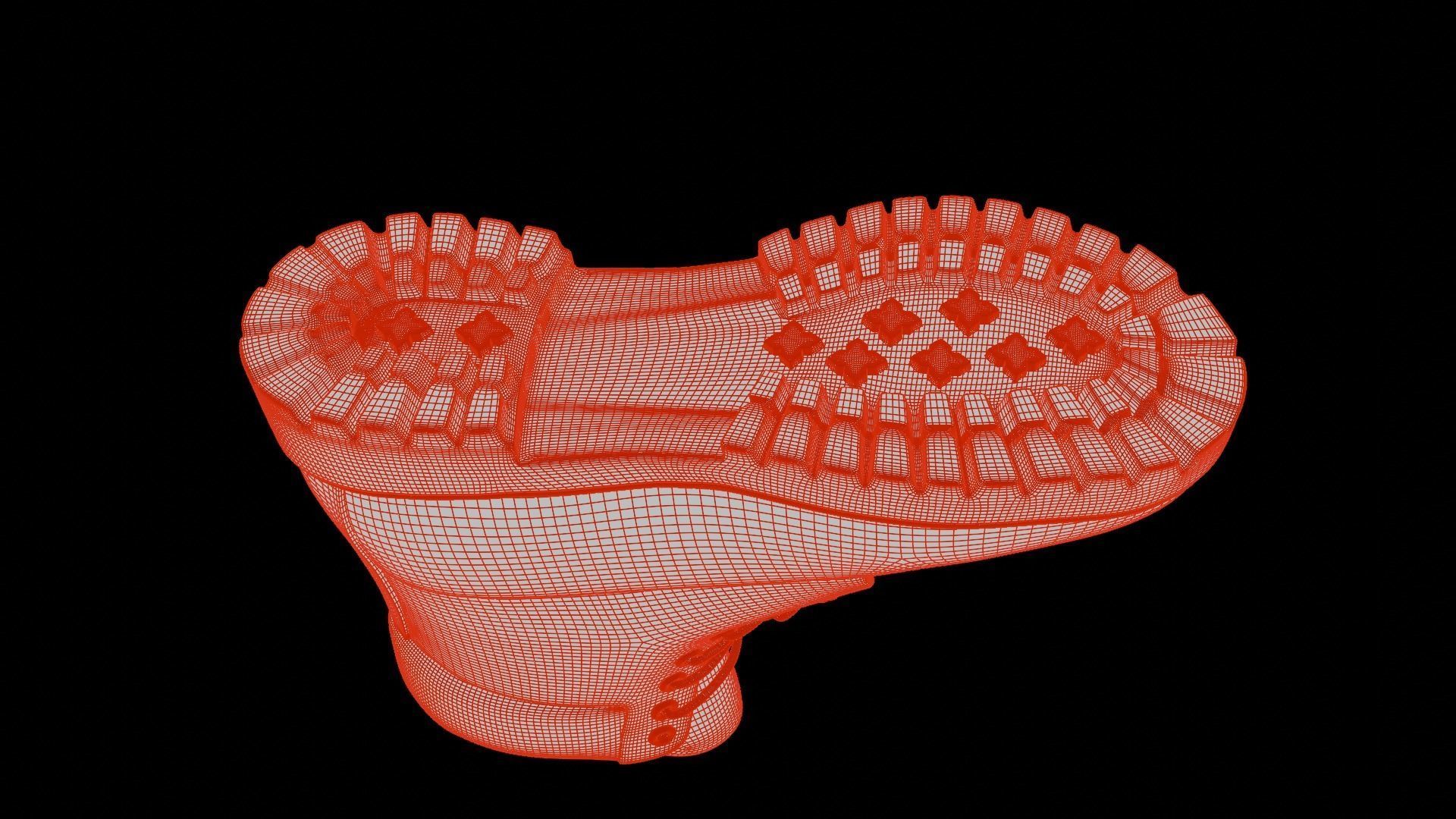 Timberland boots Low-poly 3D model_13