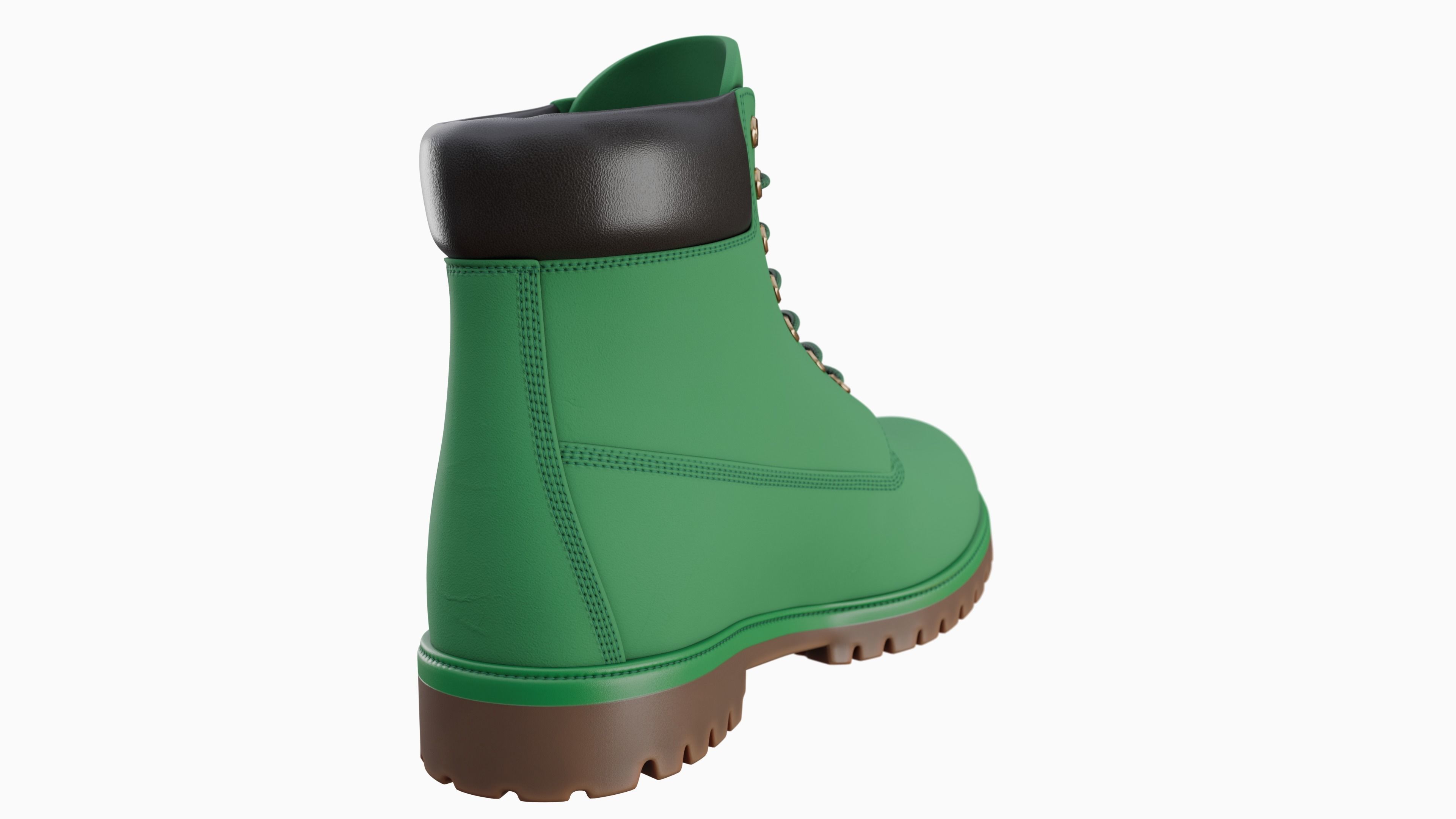 Timberland boots Low-poly 3D model_40