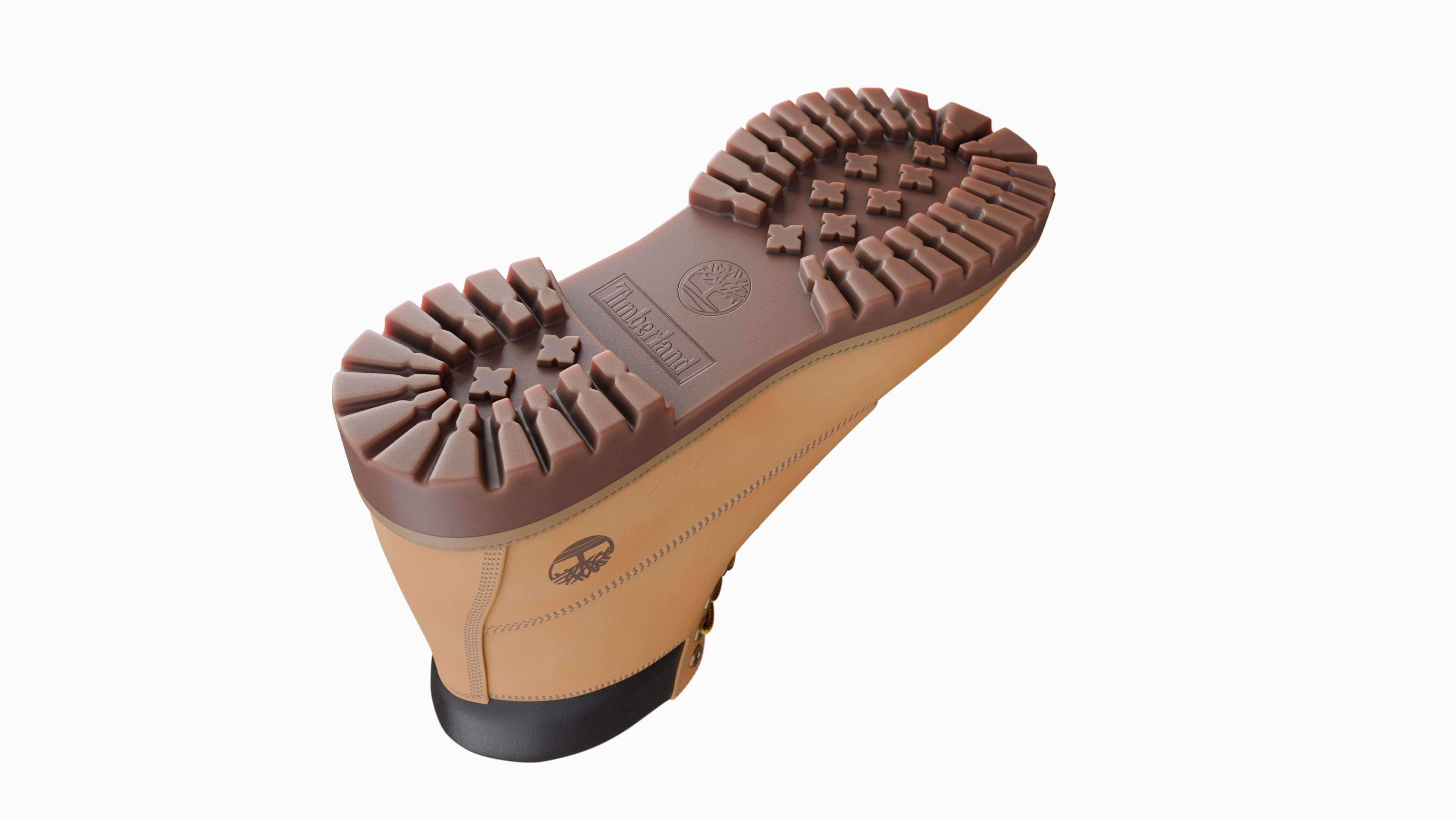 Timberland boots Low-poly 3D model_27