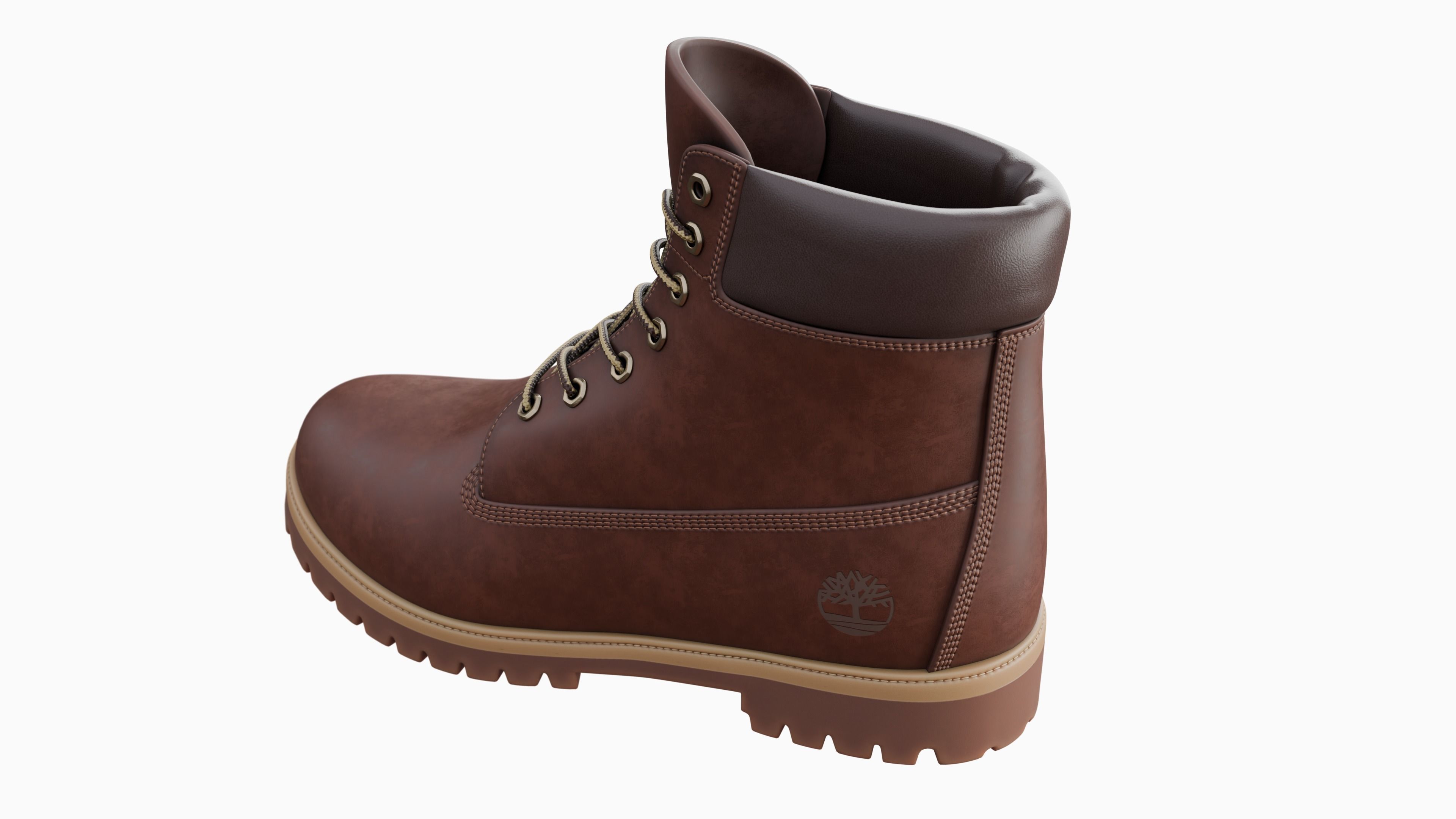 Timberland boots Low-poly 3D model_56