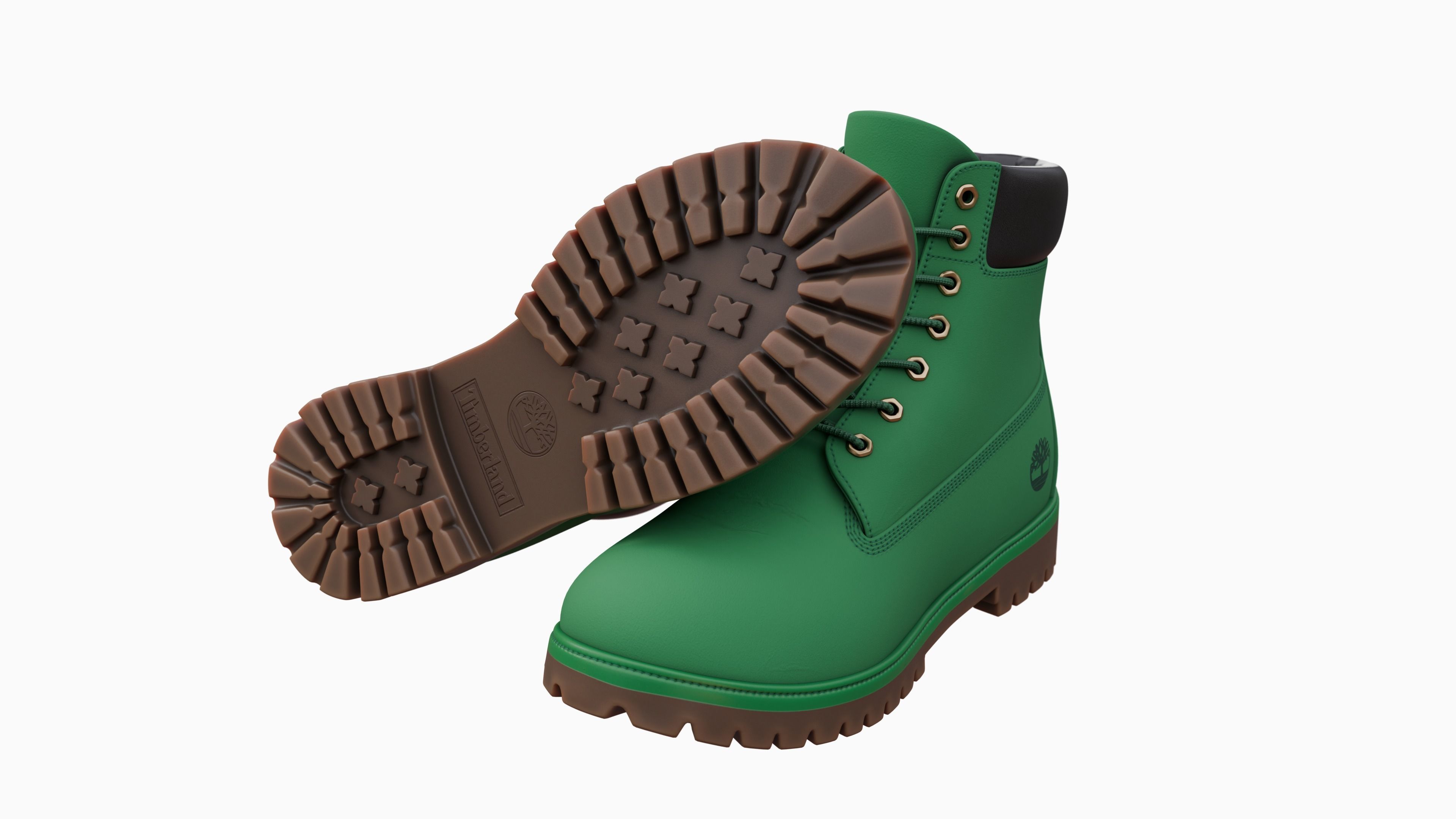 Timberland boots Low-poly 3D model_48