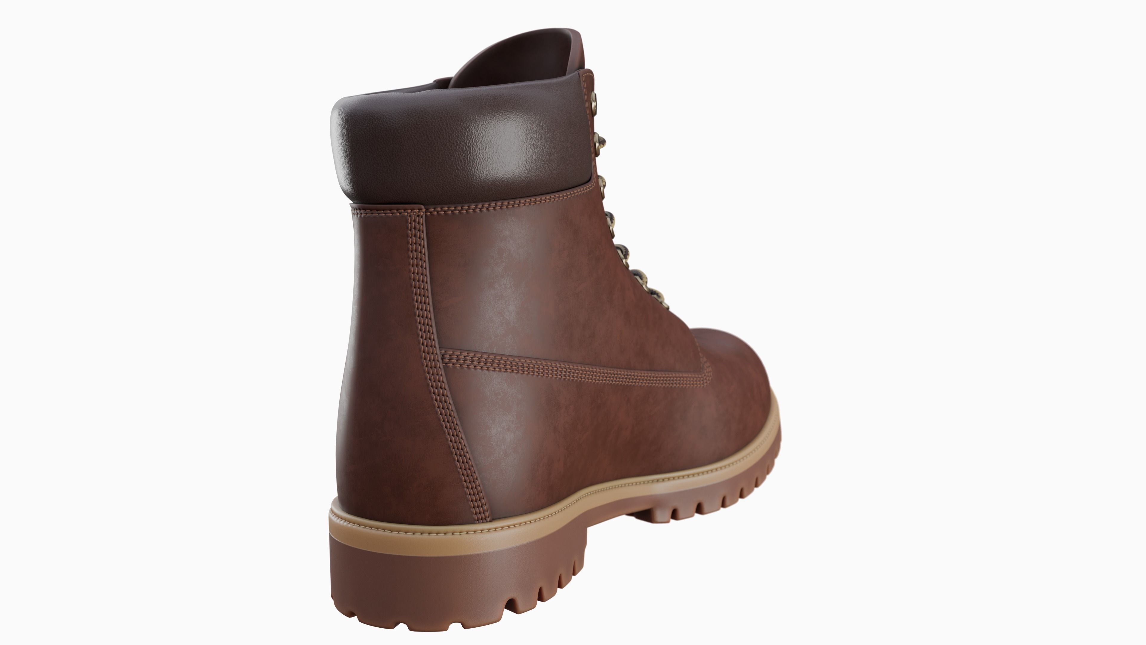 Timberland boots Low-poly 3D model_57