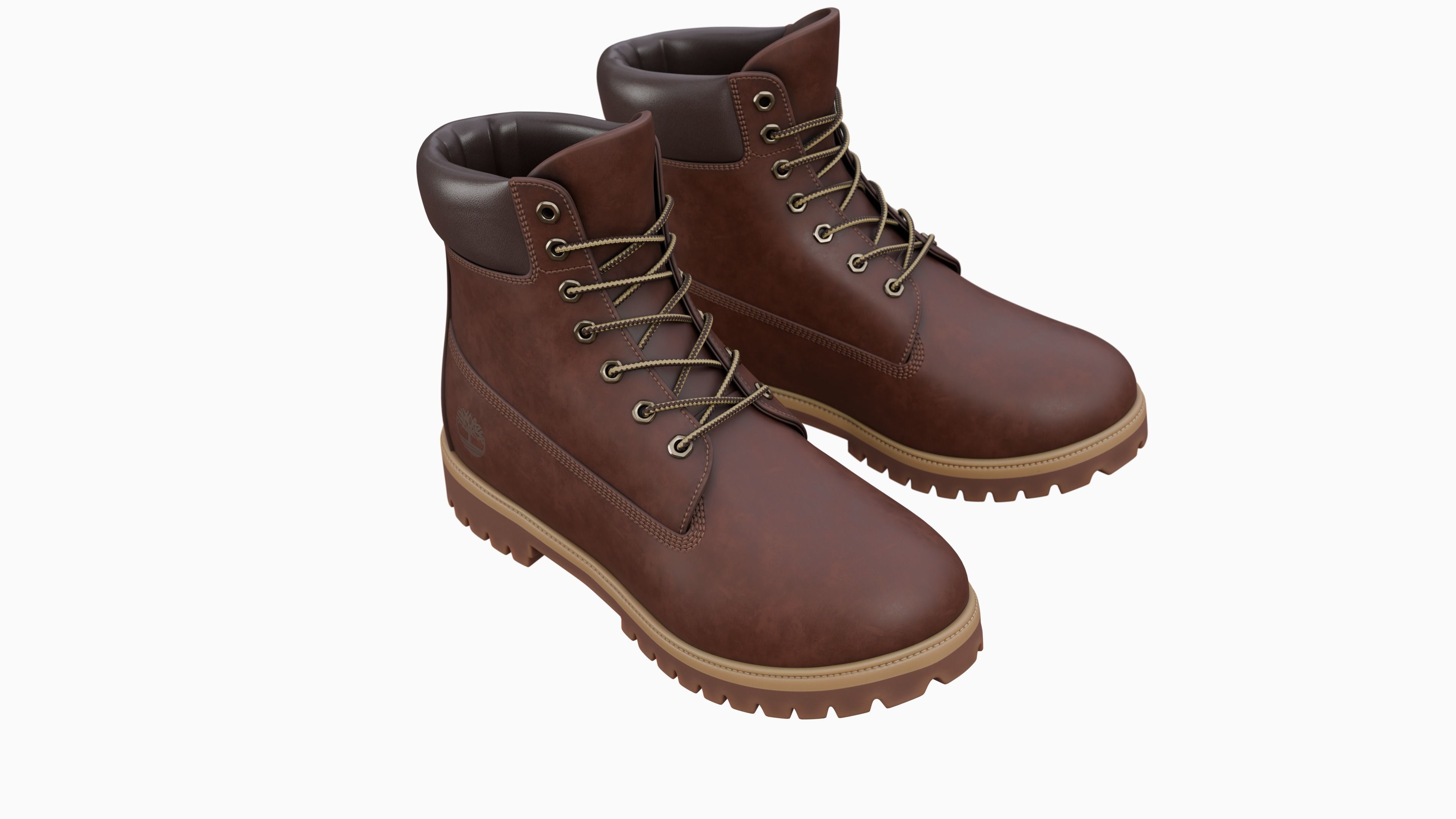 Timberland boots Low-poly 3D model_63