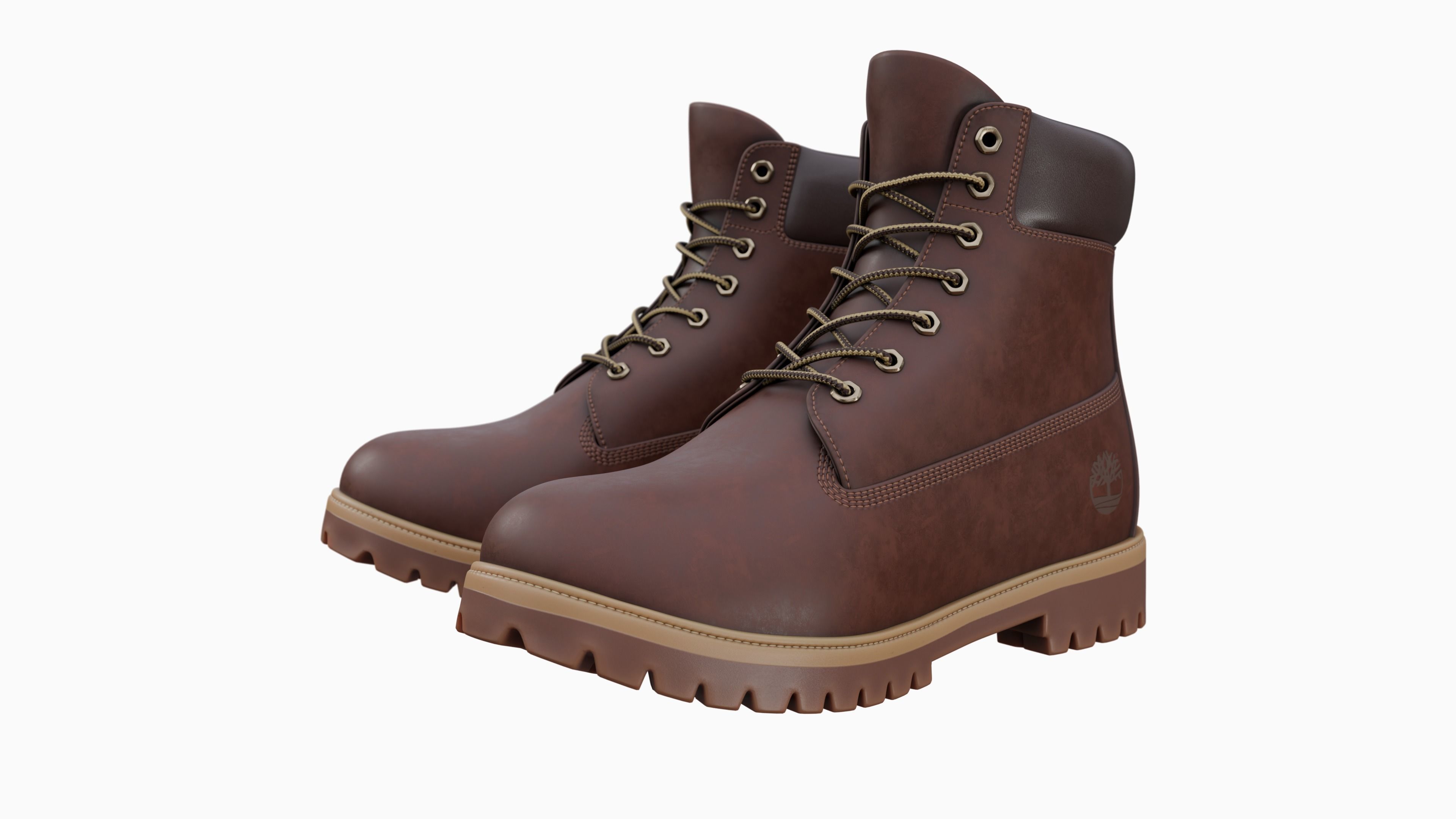Timberland boots Low-poly 3D model_60