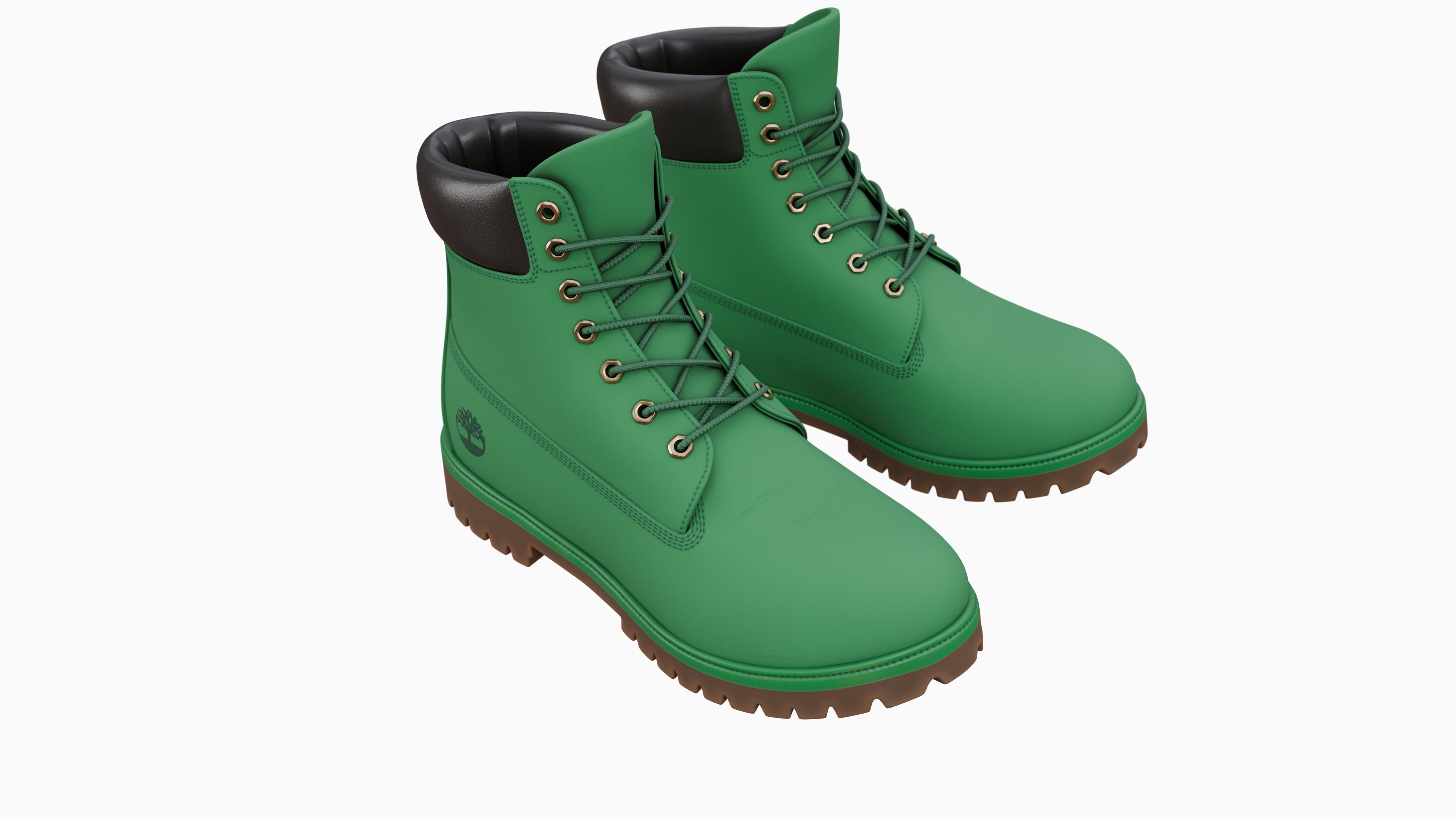 Timberland boots Low-poly 3D model_46