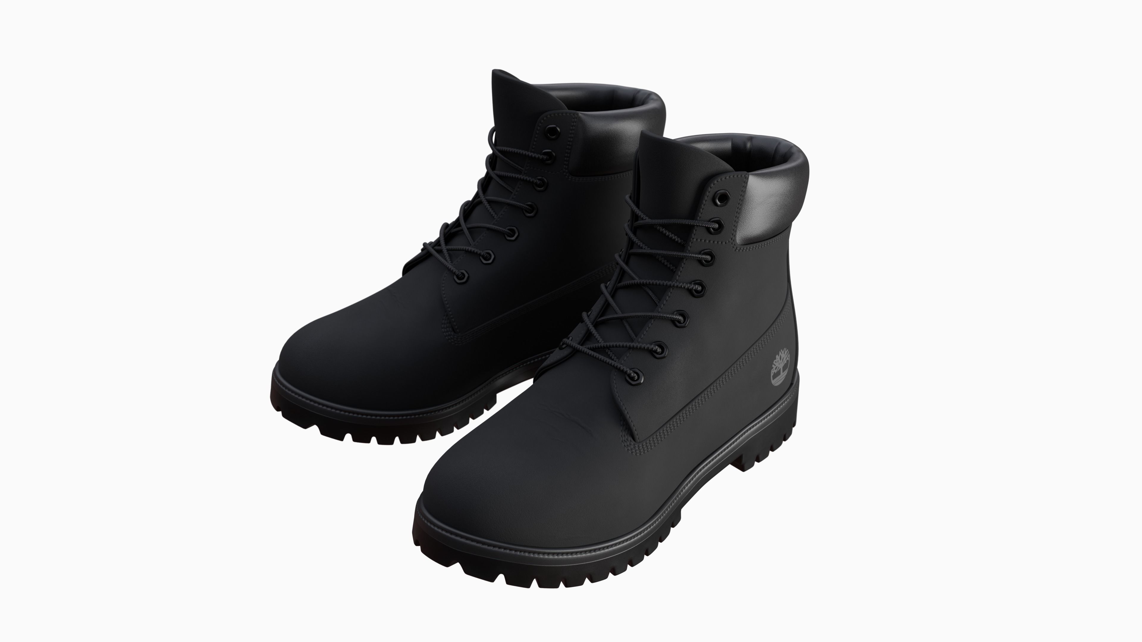 Timberland boots Low-poly 3D model_5