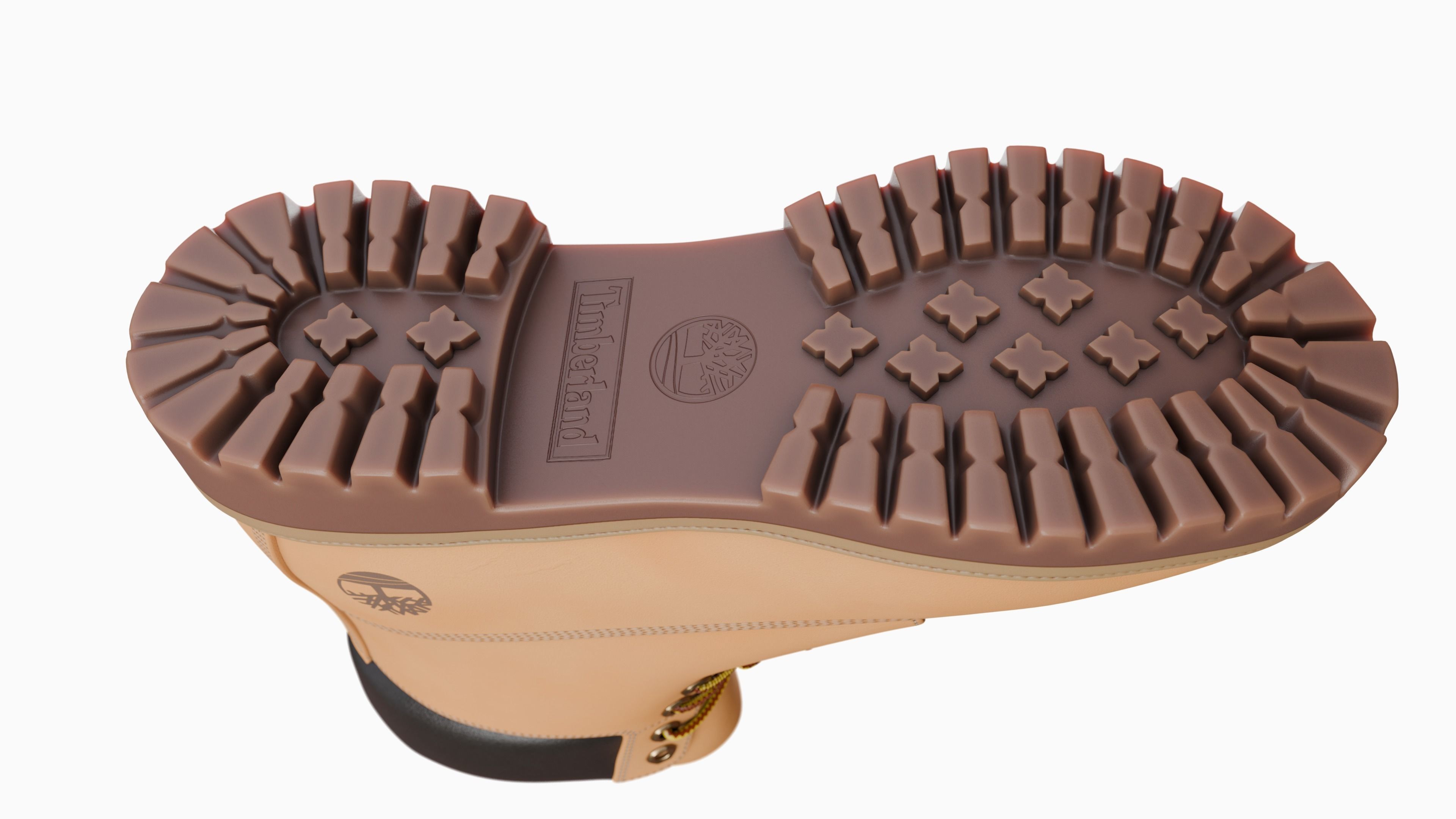 Timberland boots Low-poly 3D model_26