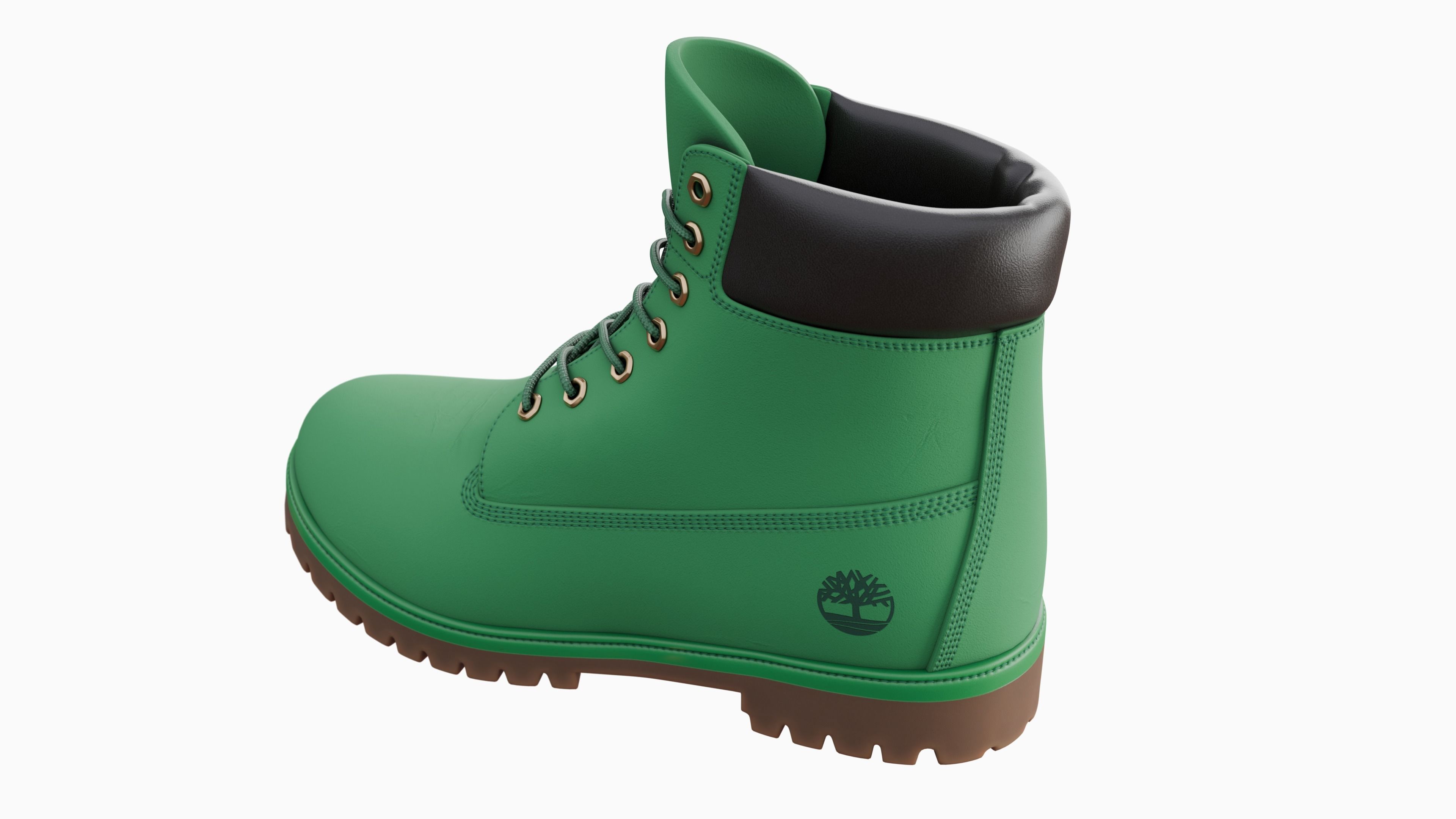 Timberland boots Low-poly 3D model_38