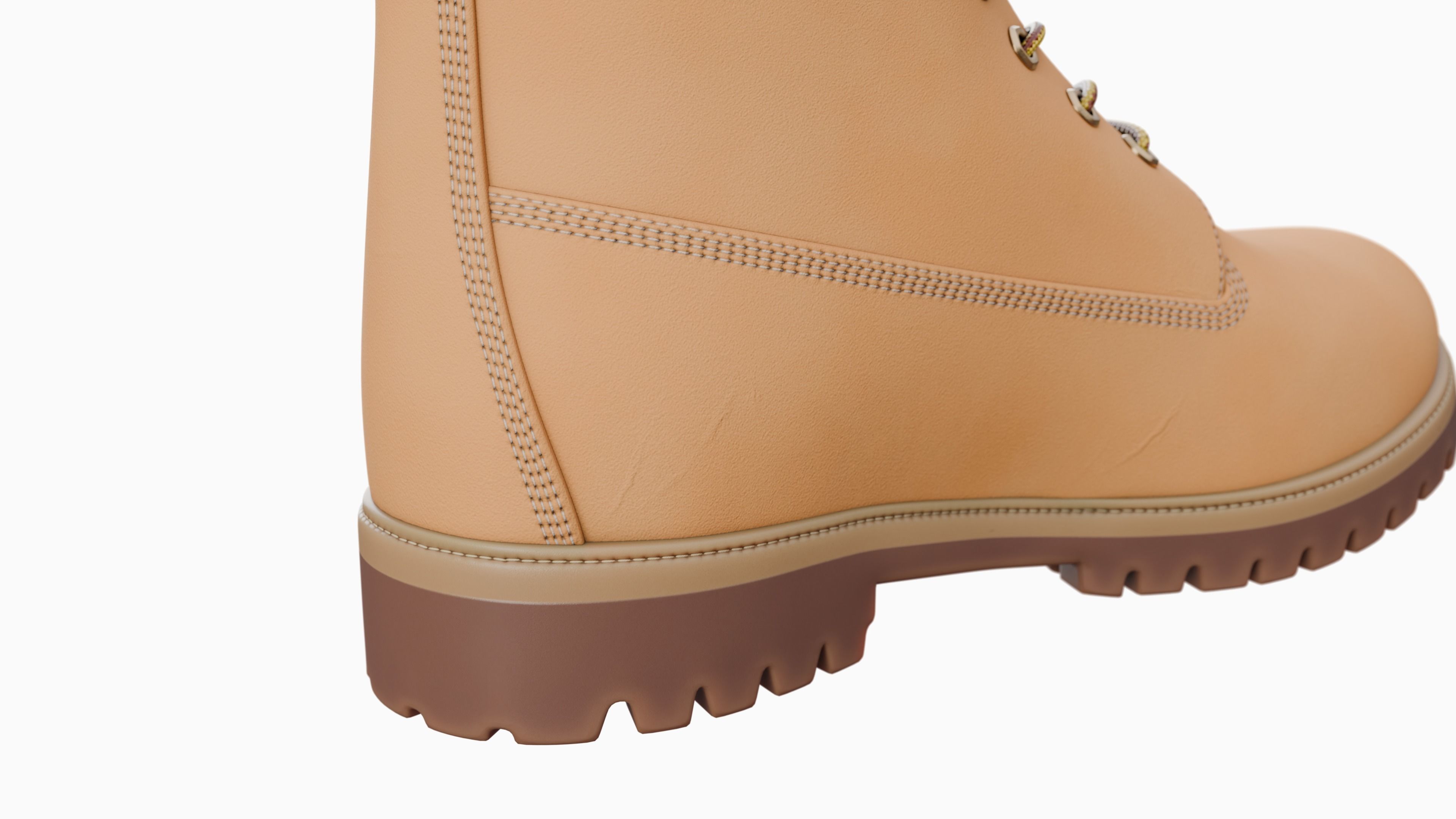Timberland boots Low-poly 3D model_20