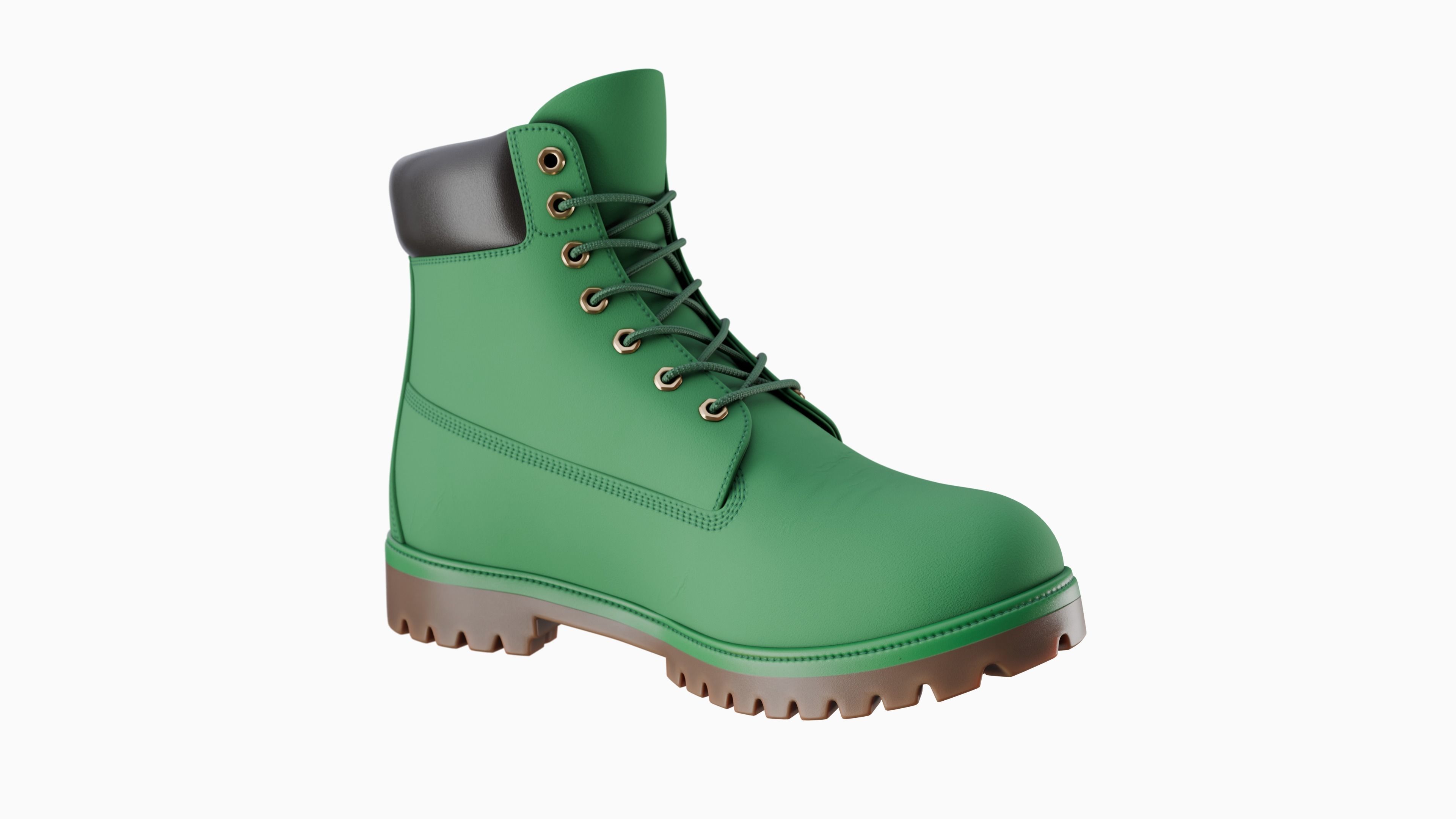 Timberland boots Low-poly 3D model_42
