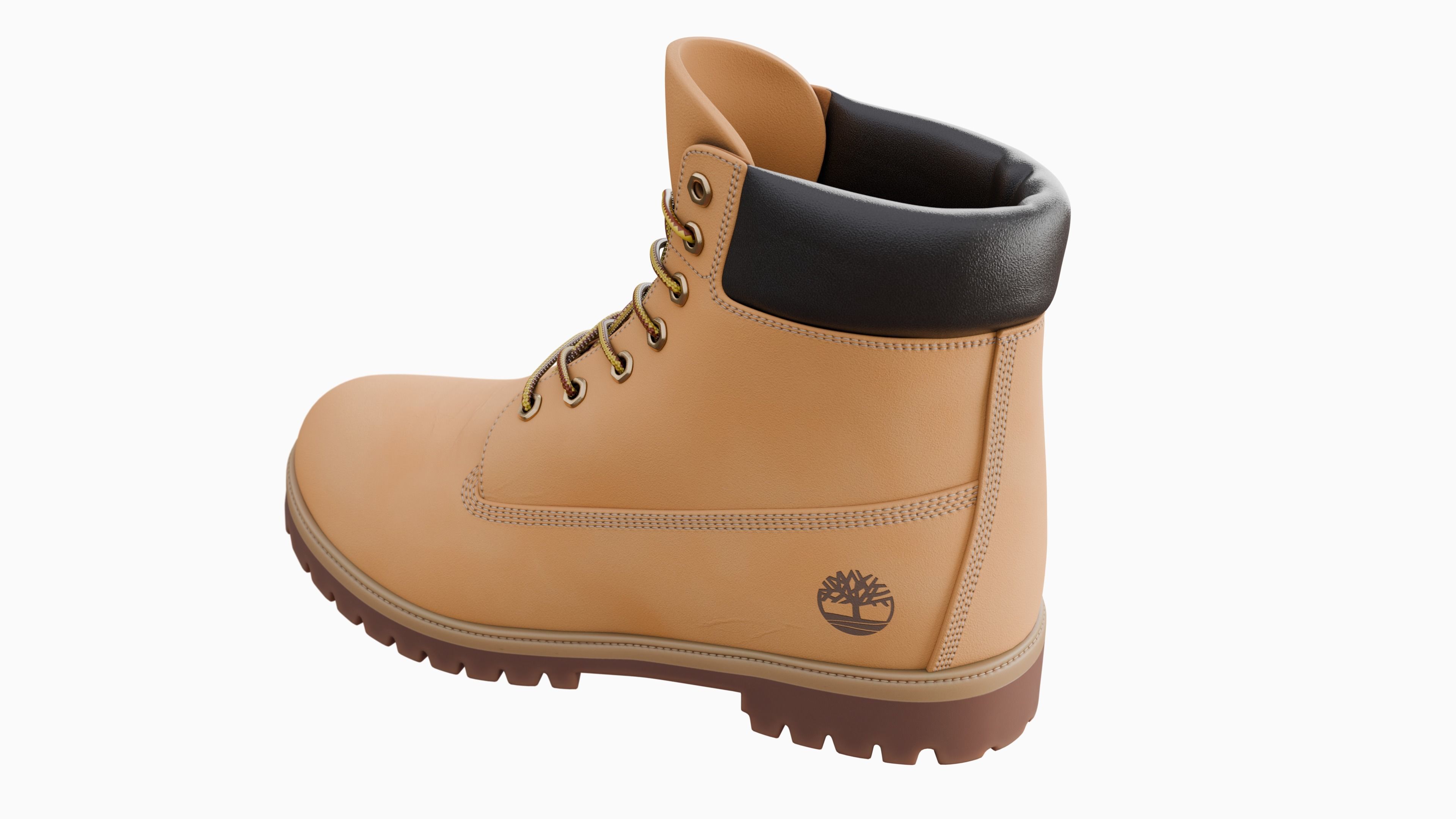 Timberland boots Low-poly 3D model_18