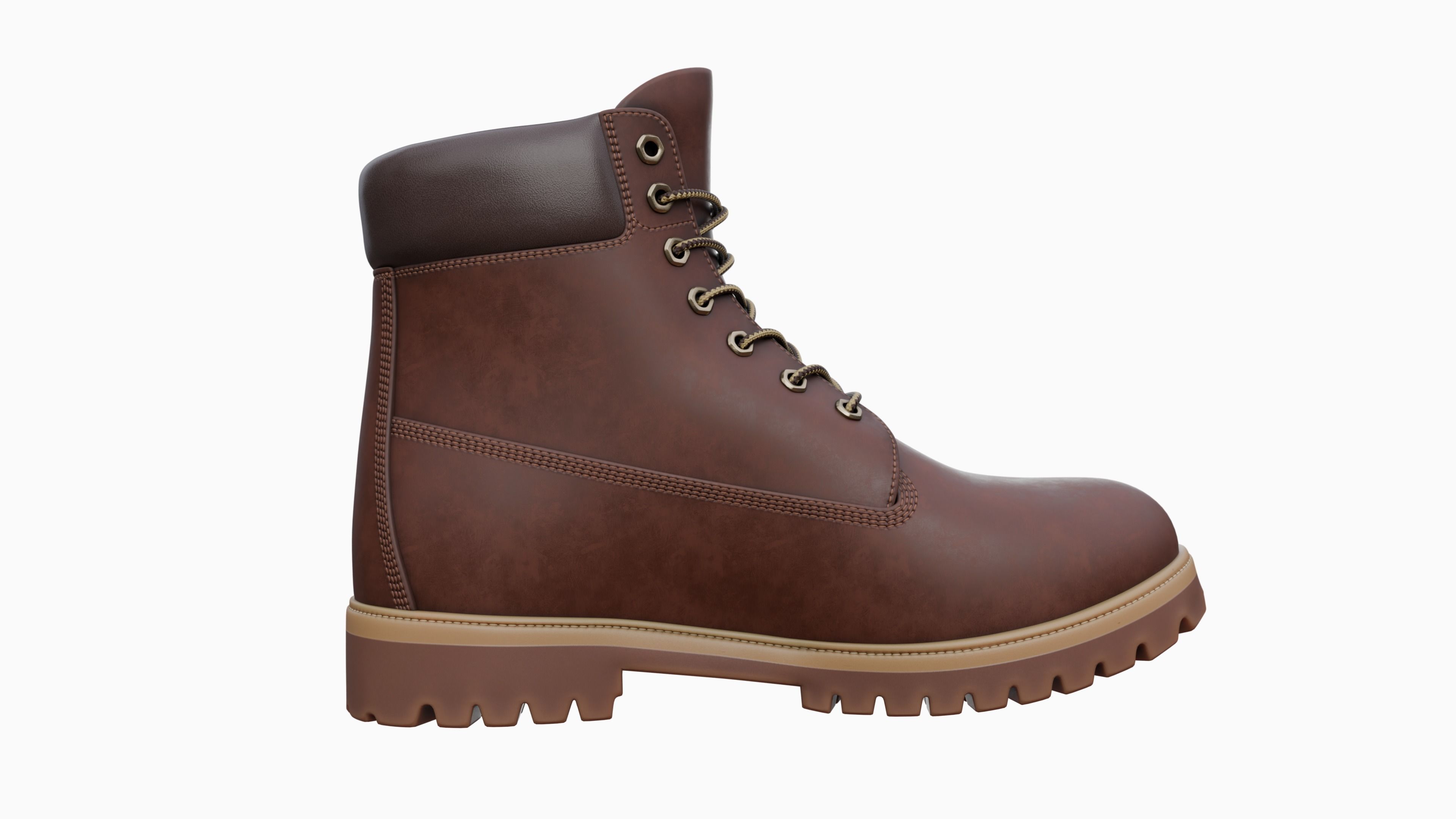 Timberland boots Low-poly 3D model_58