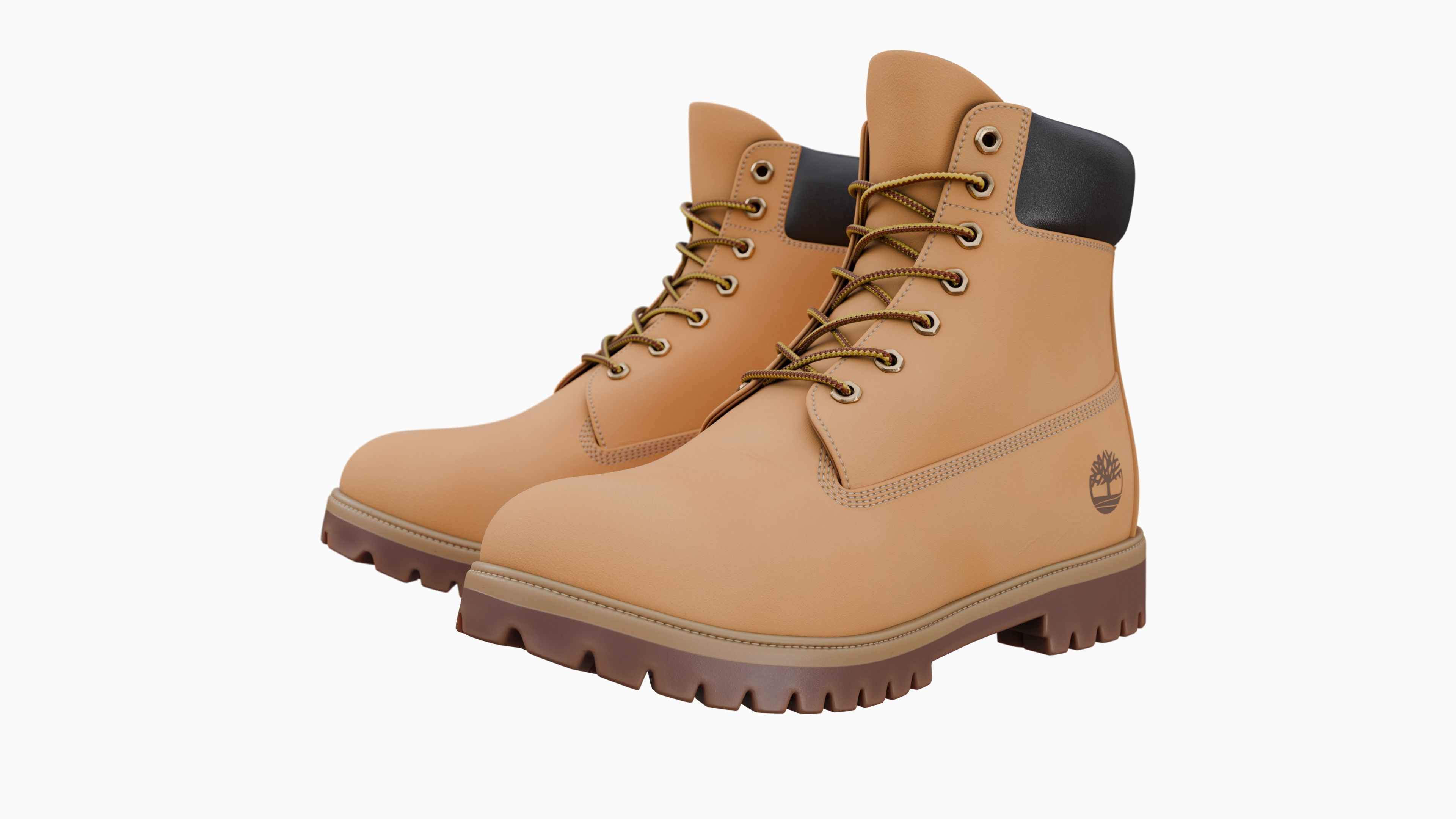 Timberland boots Low-poly 3D model_30
