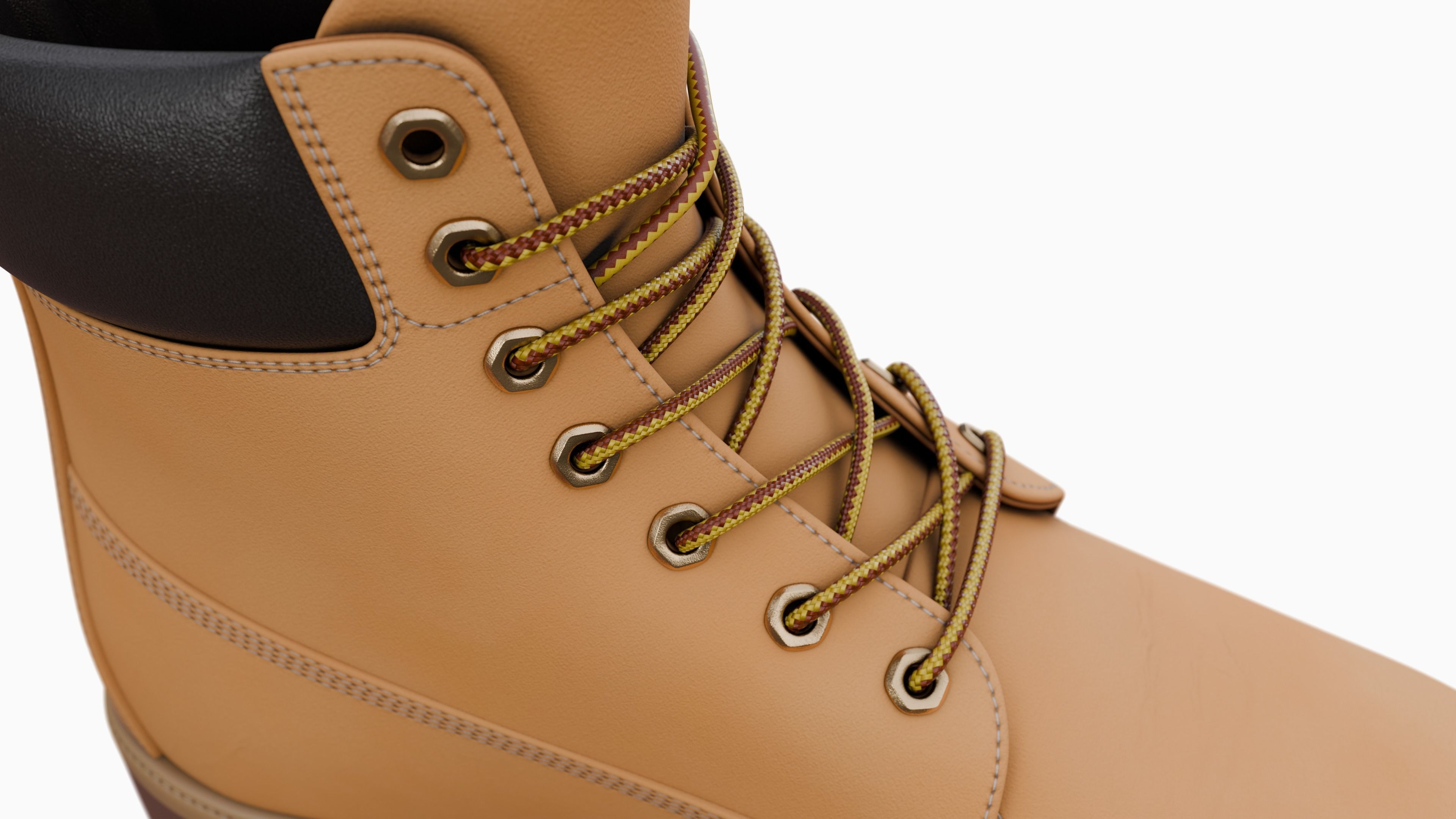 Timberland boots Low-poly 3D model_22