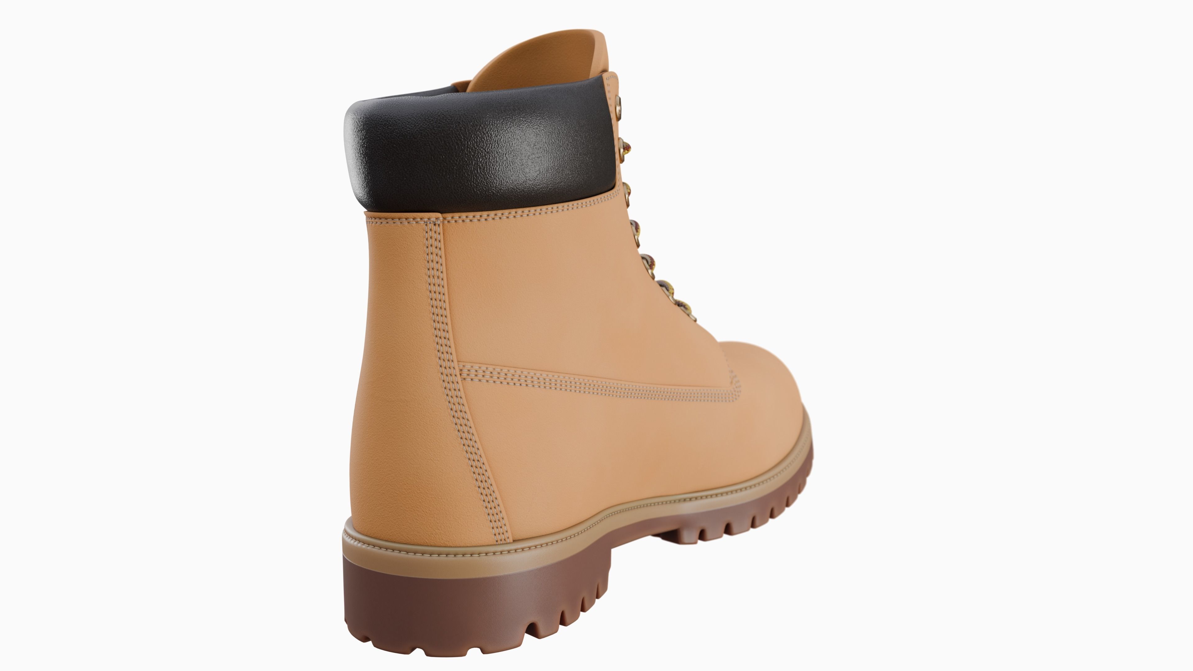 Timberland boots Low-poly 3D model_24