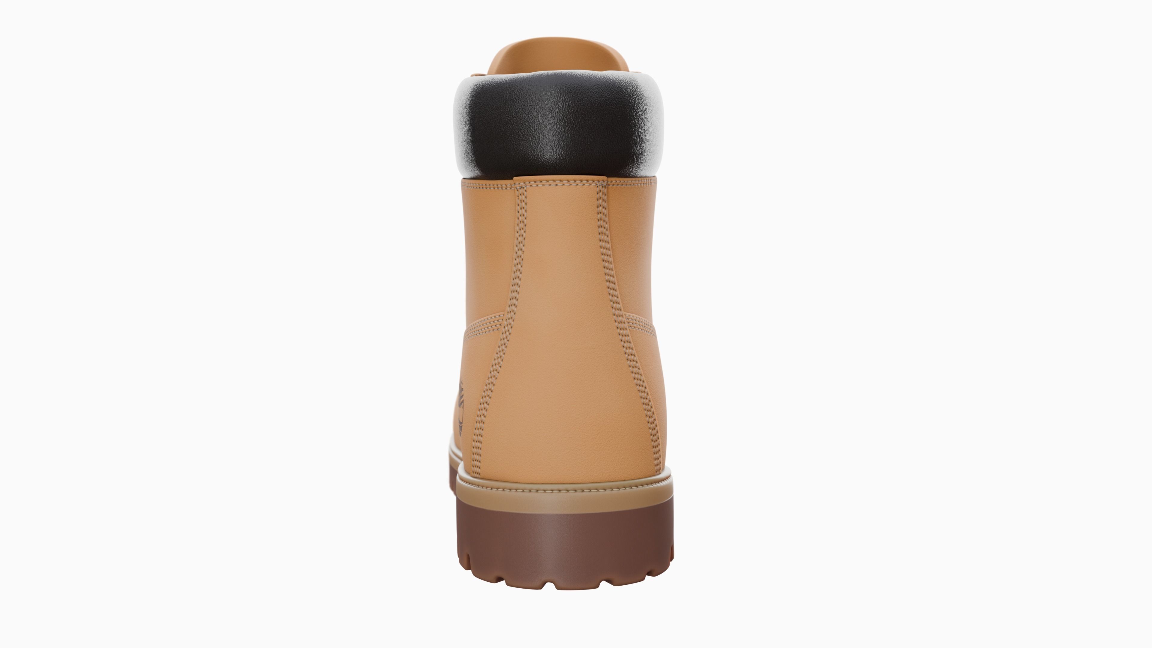 Timberland boots Low-poly 3D model_19