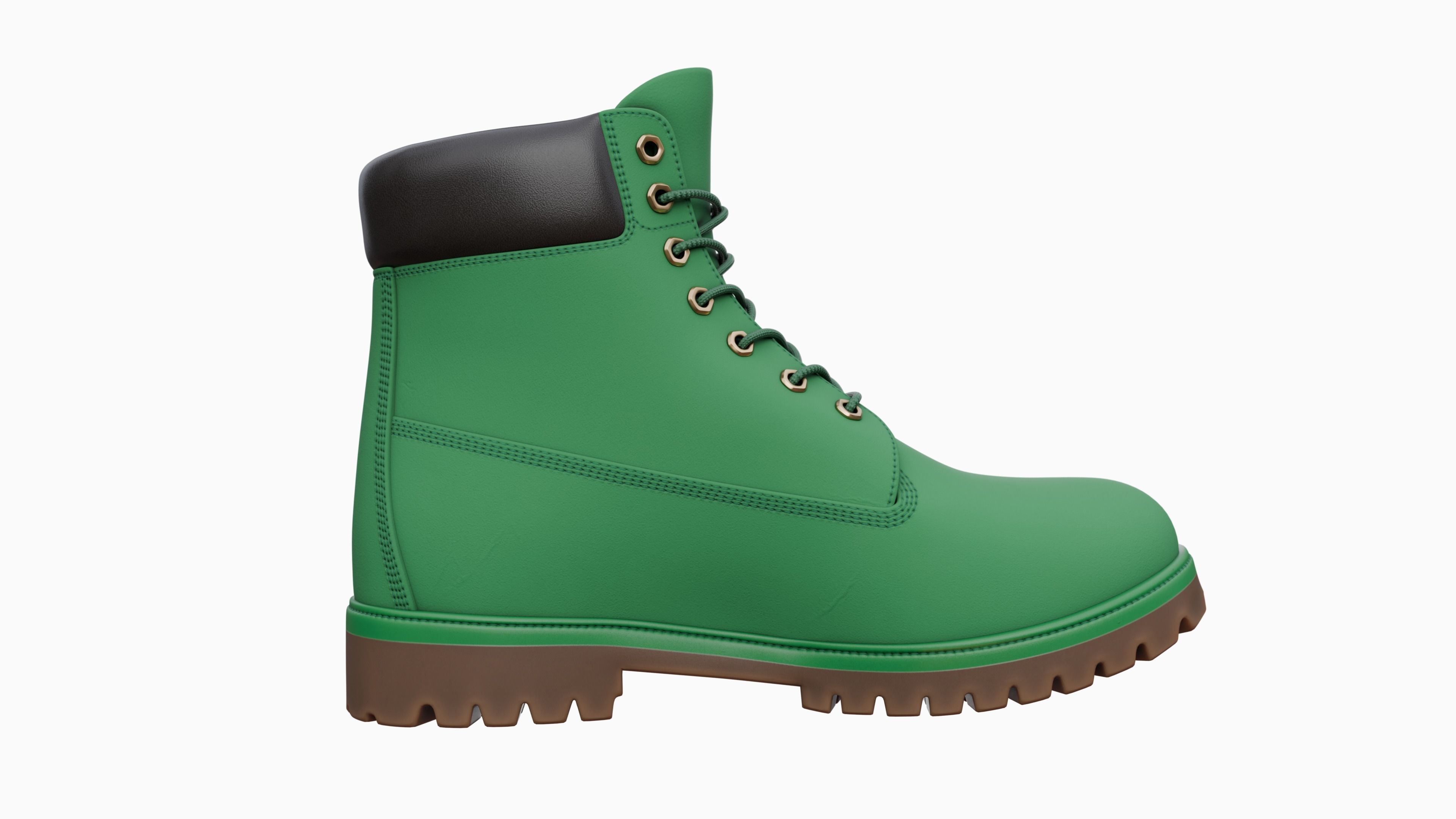 Timberland boots Low-poly 3D model_41