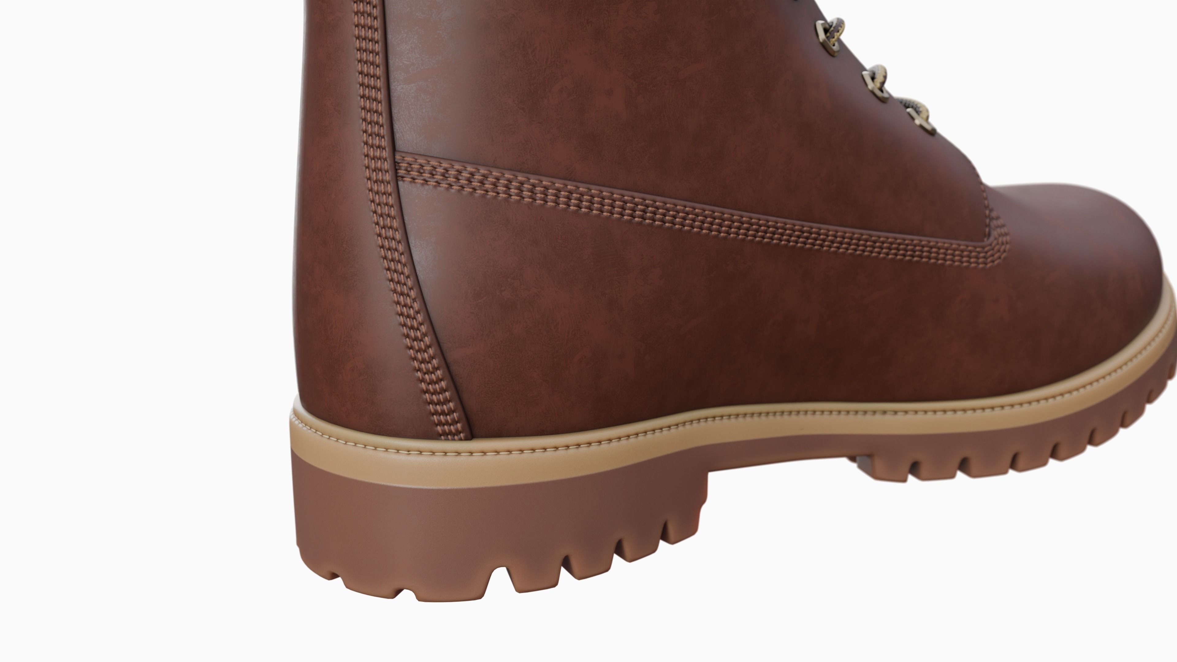 Timberland boots Low-poly 3D model_66