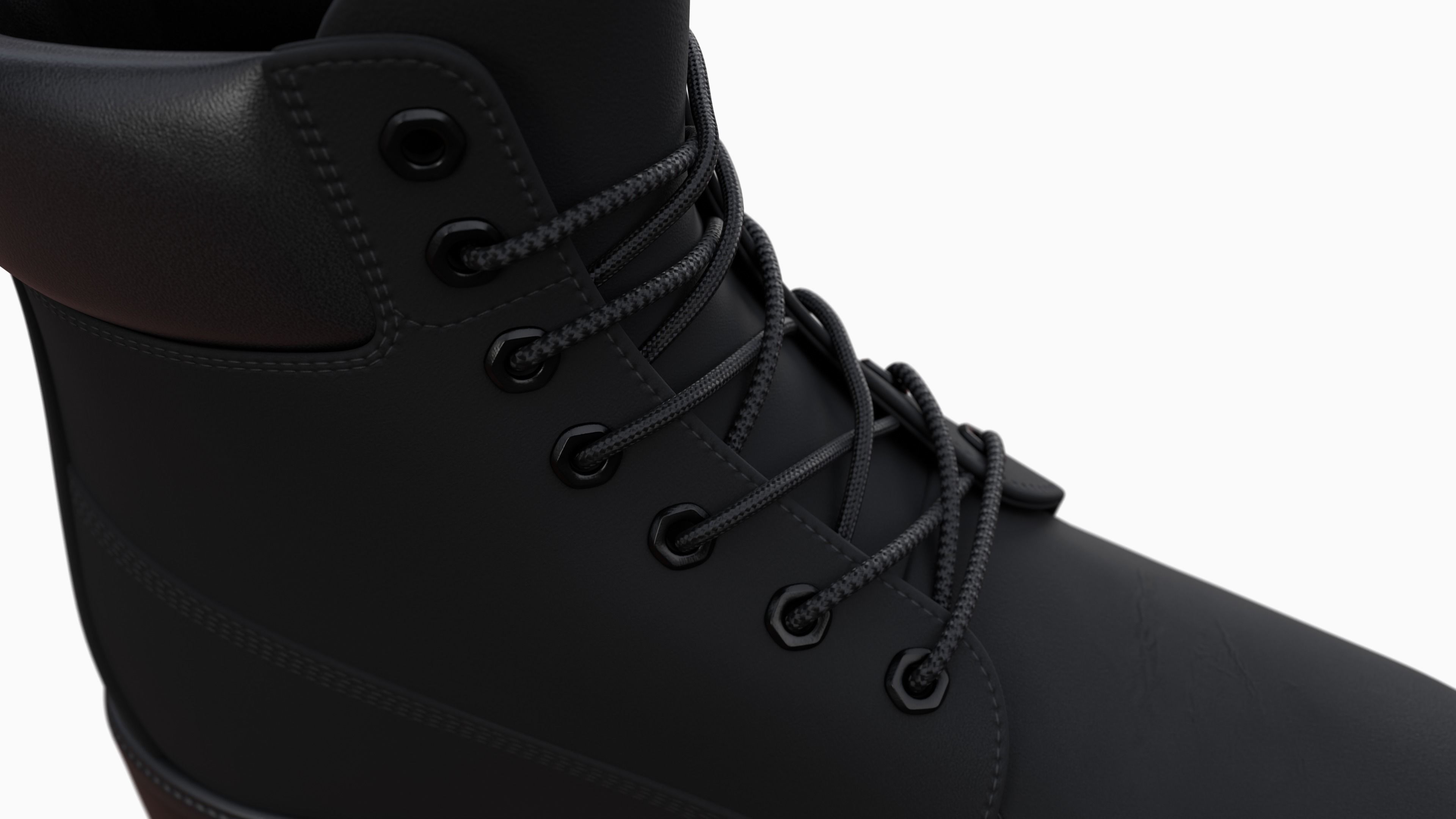 Timberland boots Low-poly 3D model_86