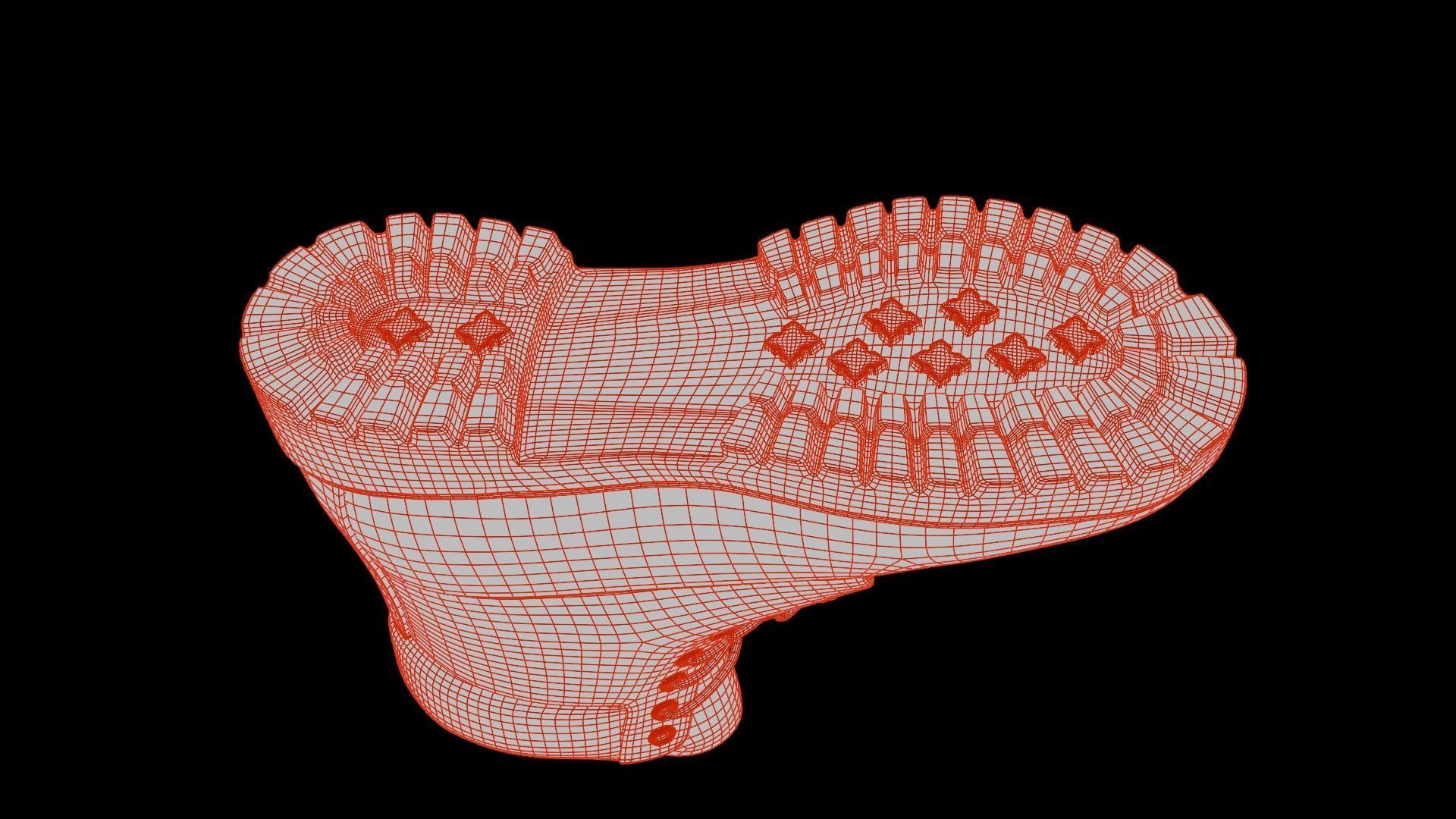 Timberland boots Low-poly 3D model_11
