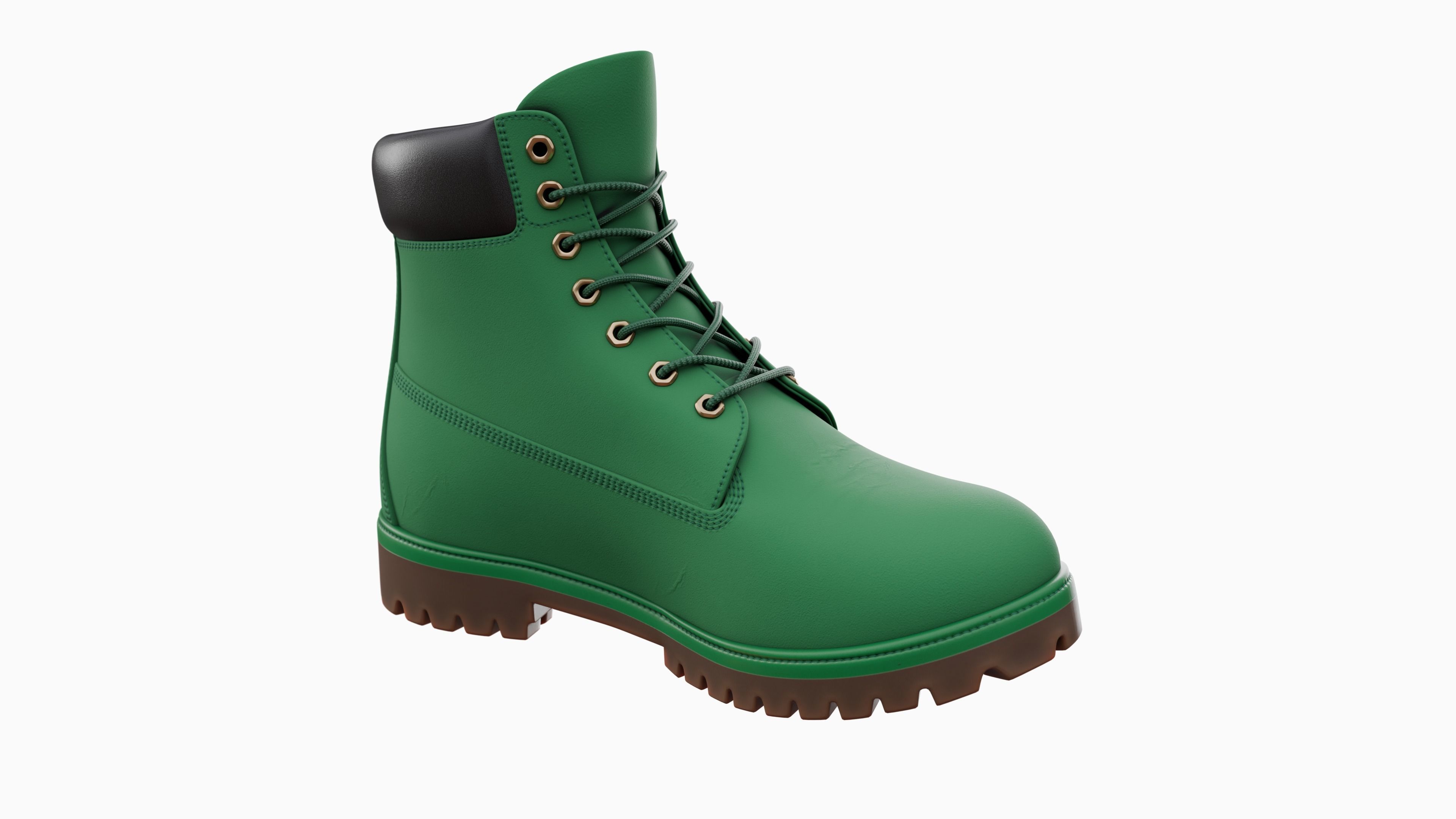 Timberland boots Low-poly 3D model_36