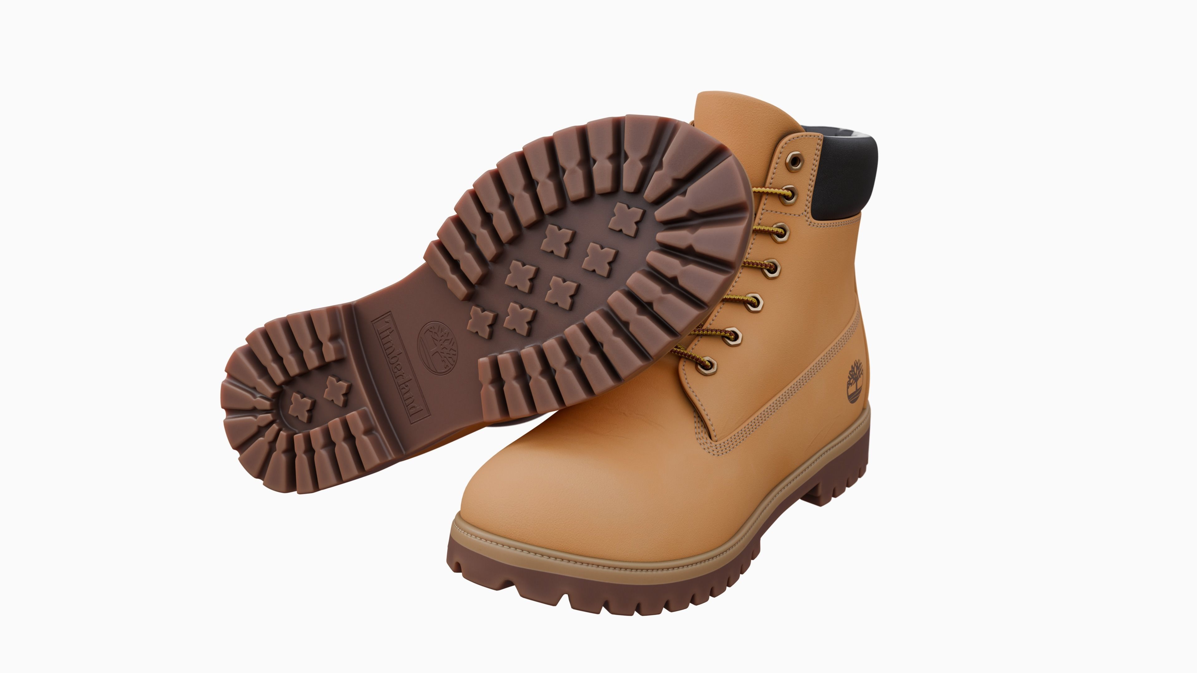 Timberland boots Low-poly 3D model_32